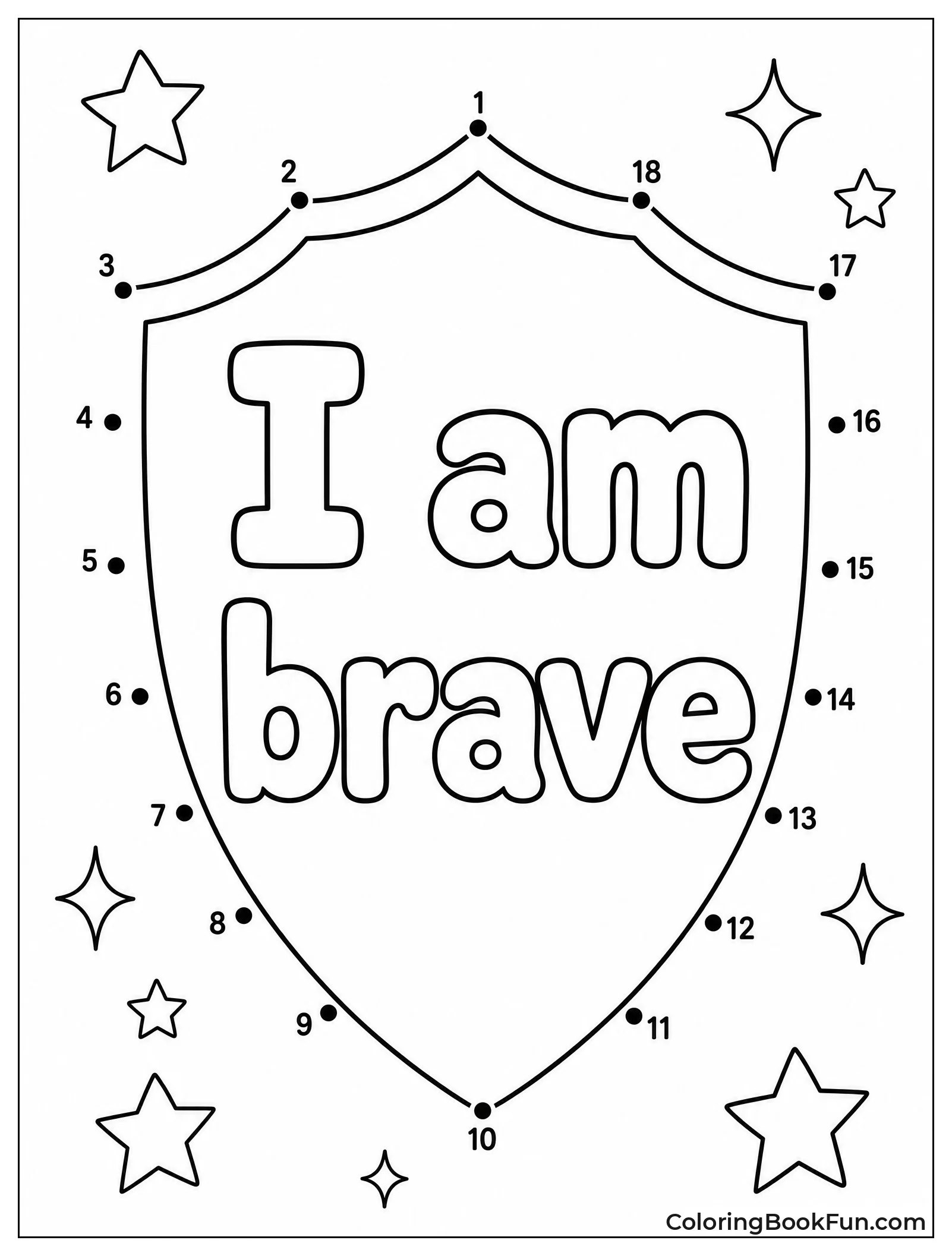 Brave Shield Made from Dots