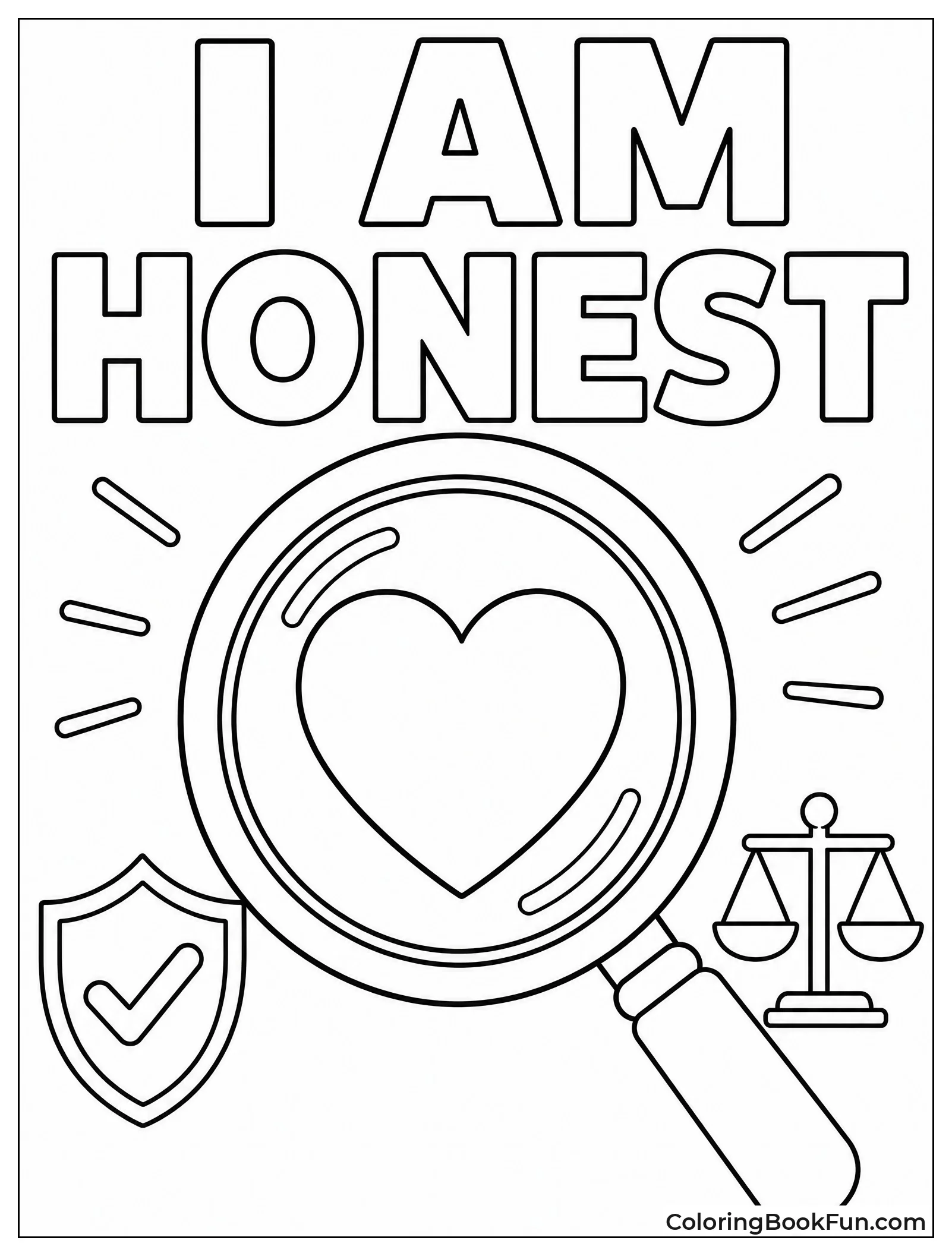 Magnifying Glass over a Heart