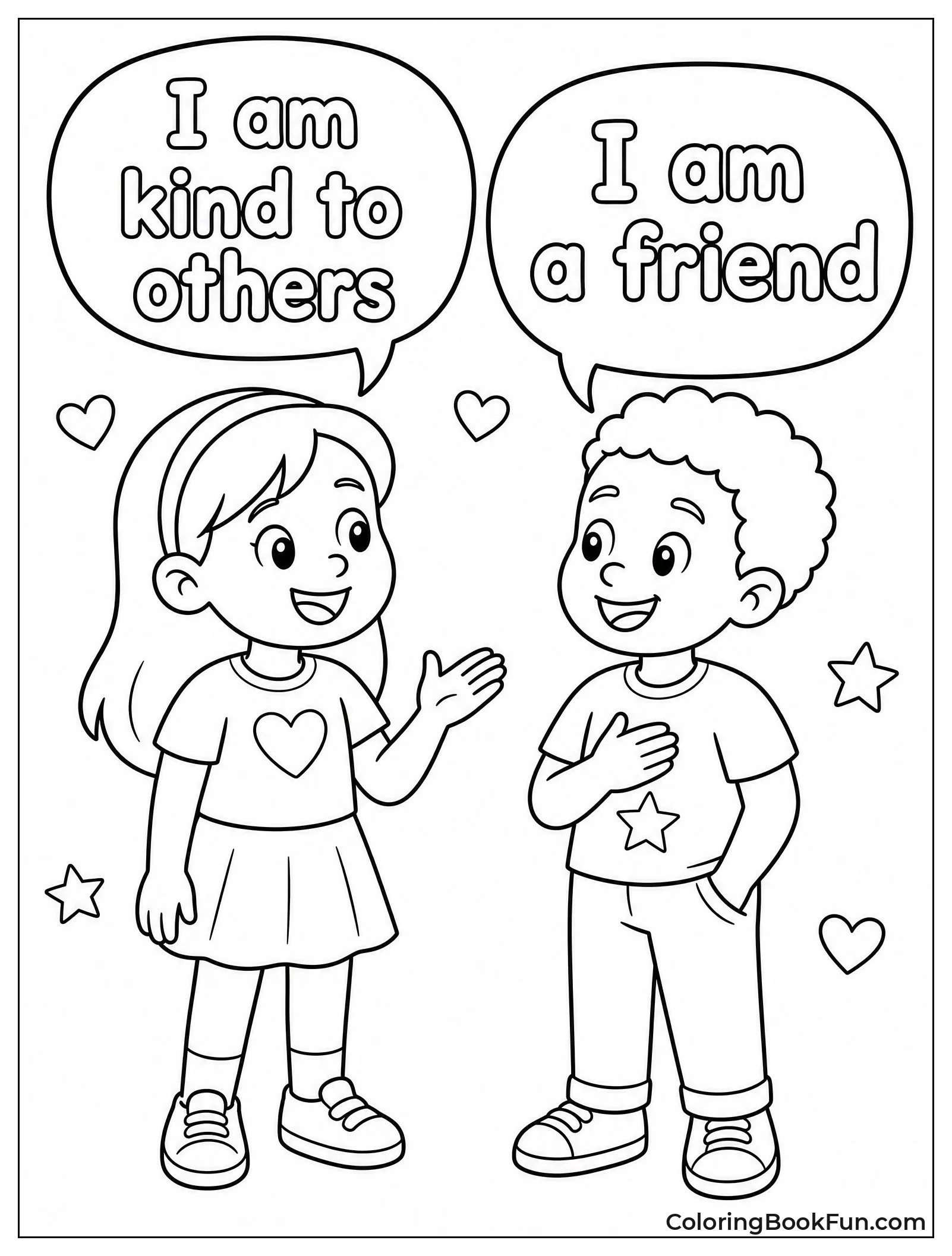 Kids Talking with Kind Speech Bubbles