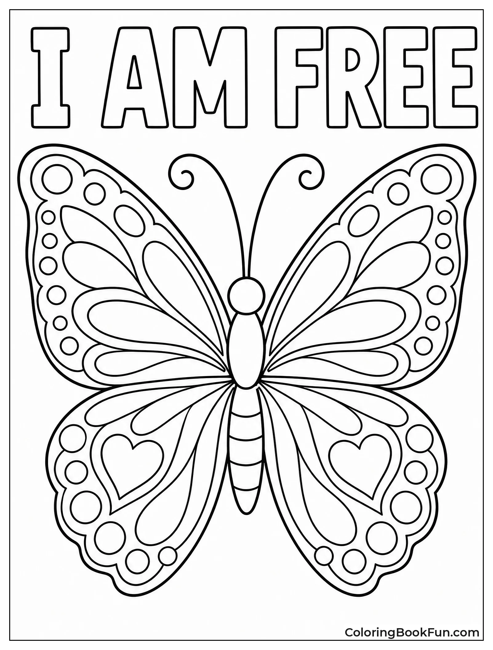 Large Butterfly with Symmetrical Wings
