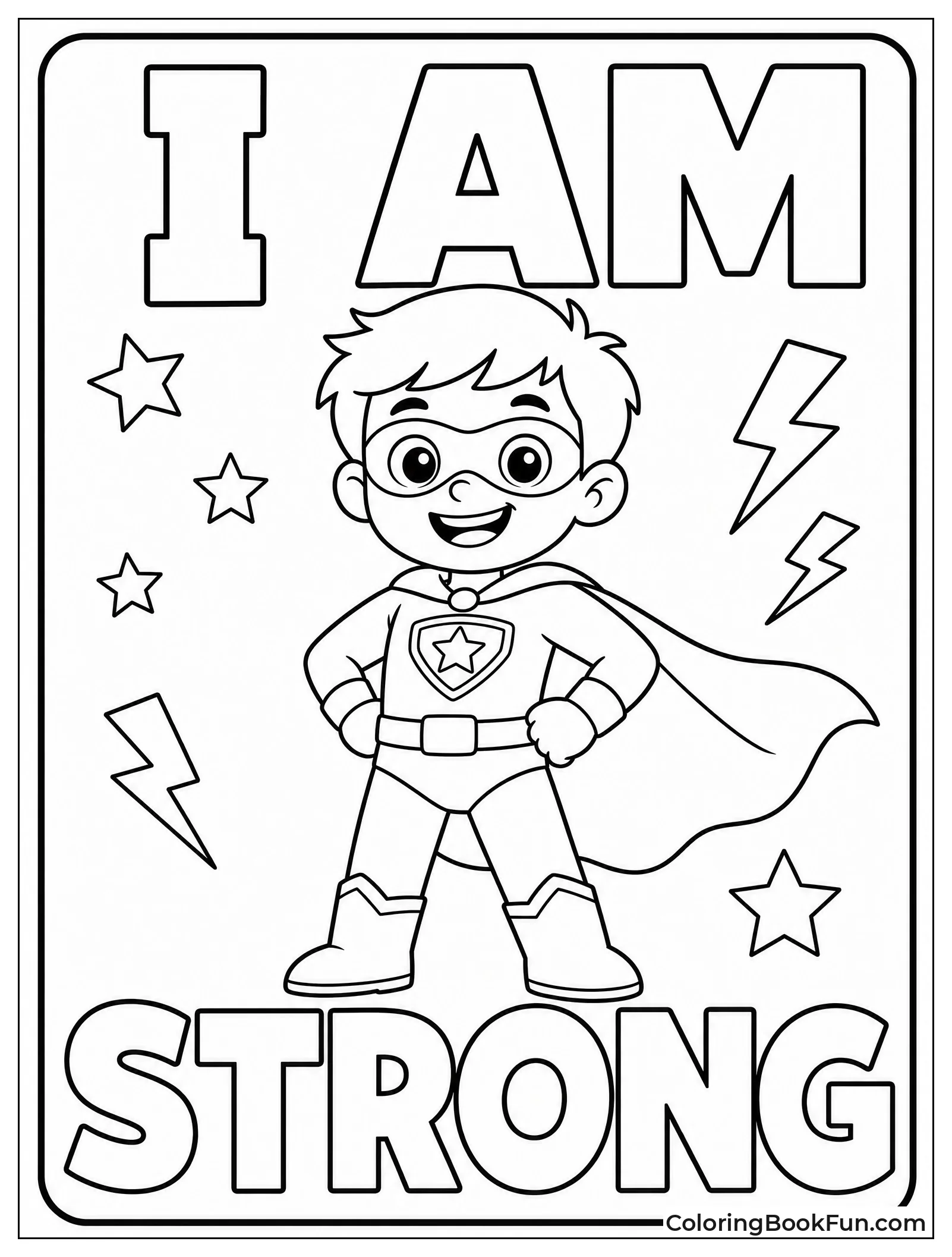 Superhero Kid Wearing a Cape