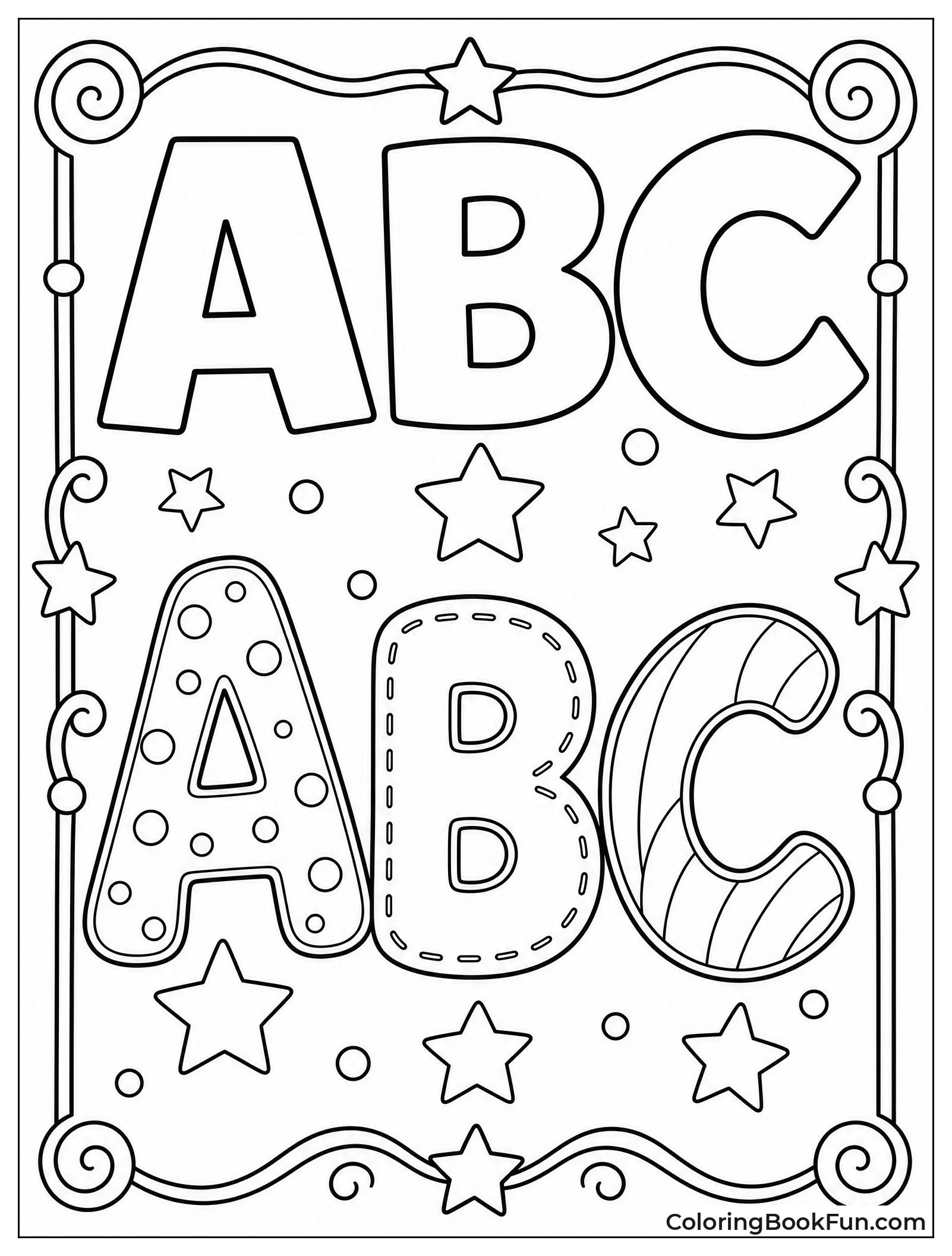 Poster with Letters A Through C