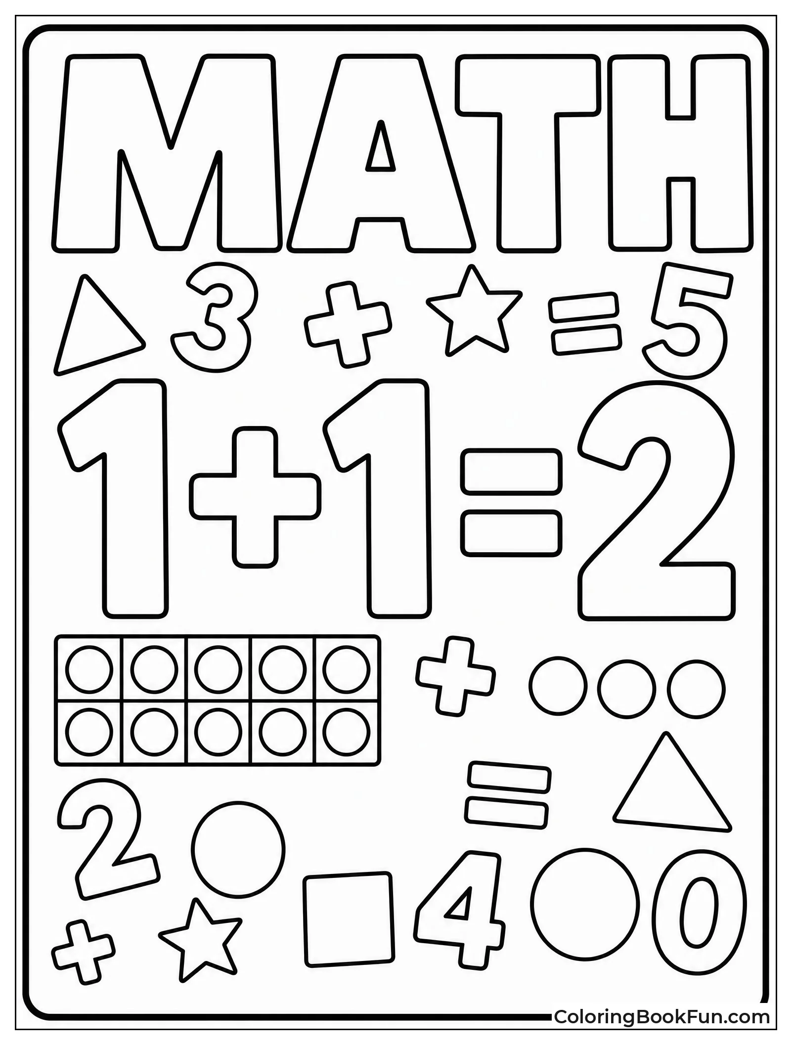 Bold Math Facts Poster