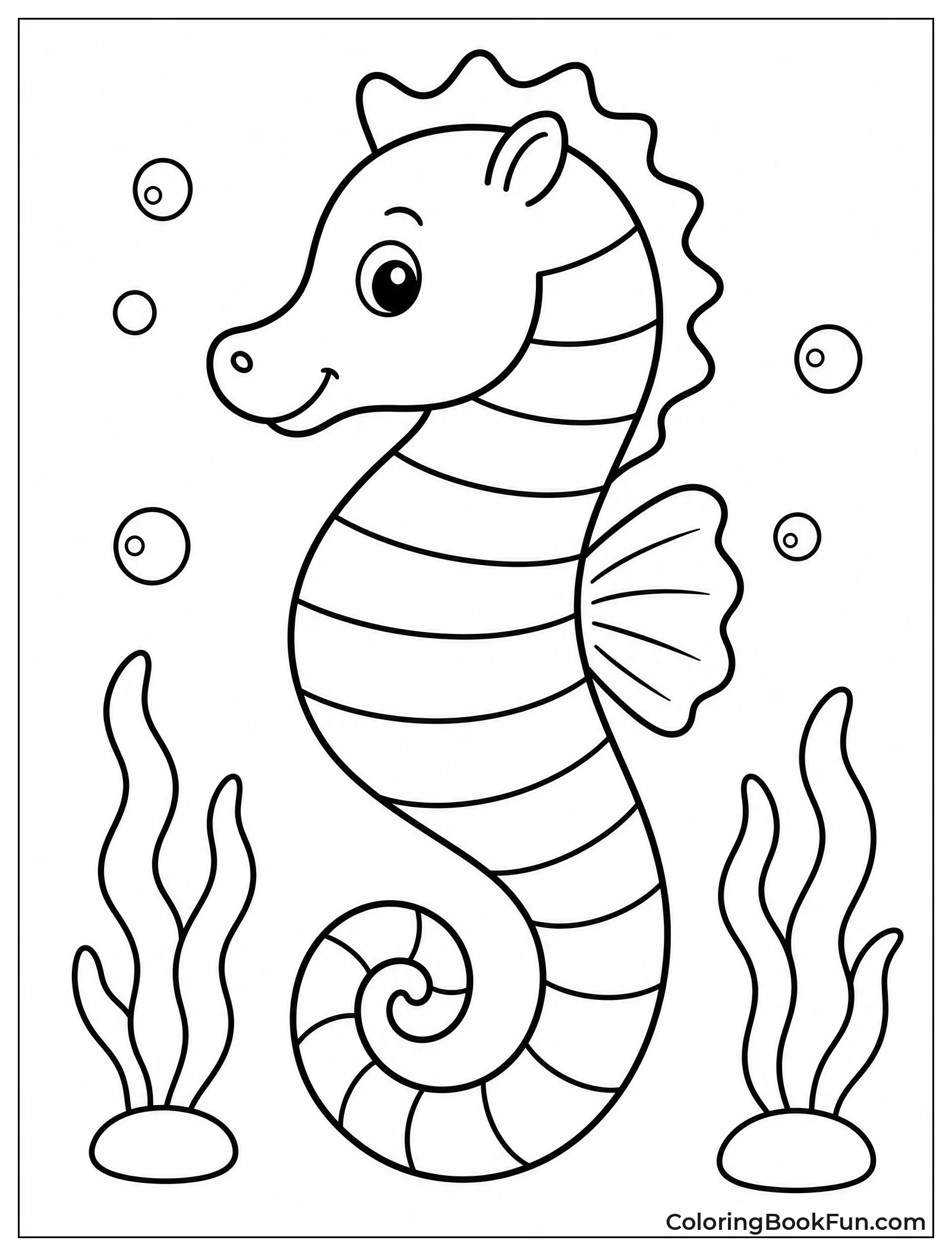 Seahorse Divided into Rainbow Stripes