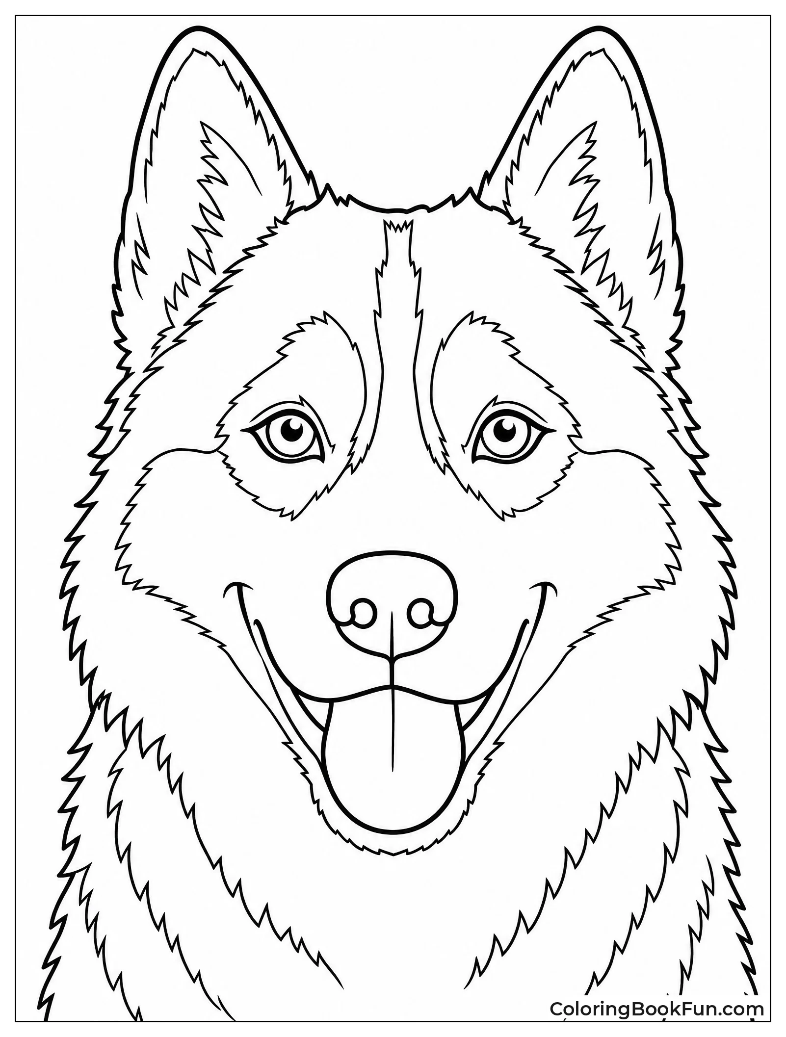 Realistic Husky Portrait