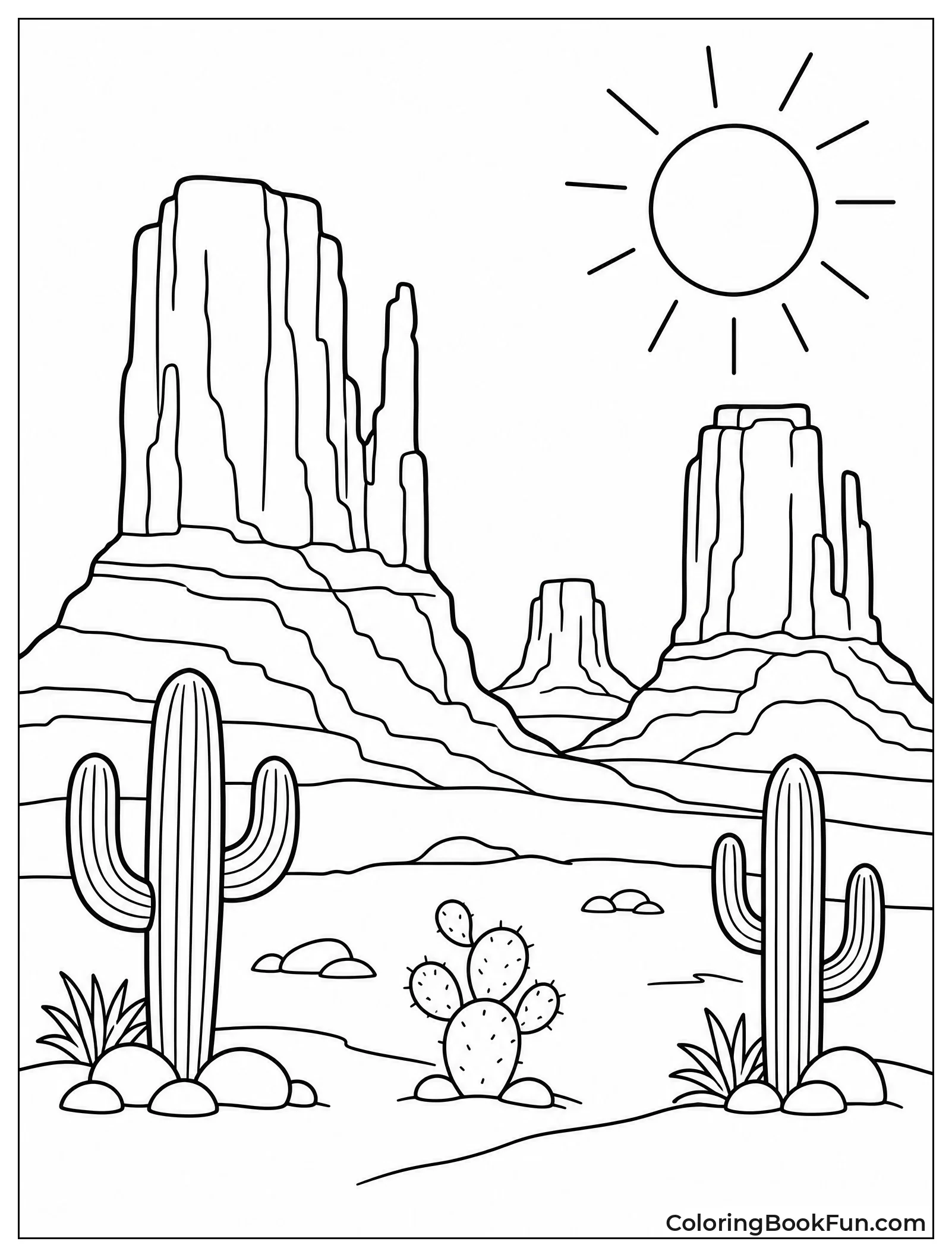 Tall Mesas in the Desert