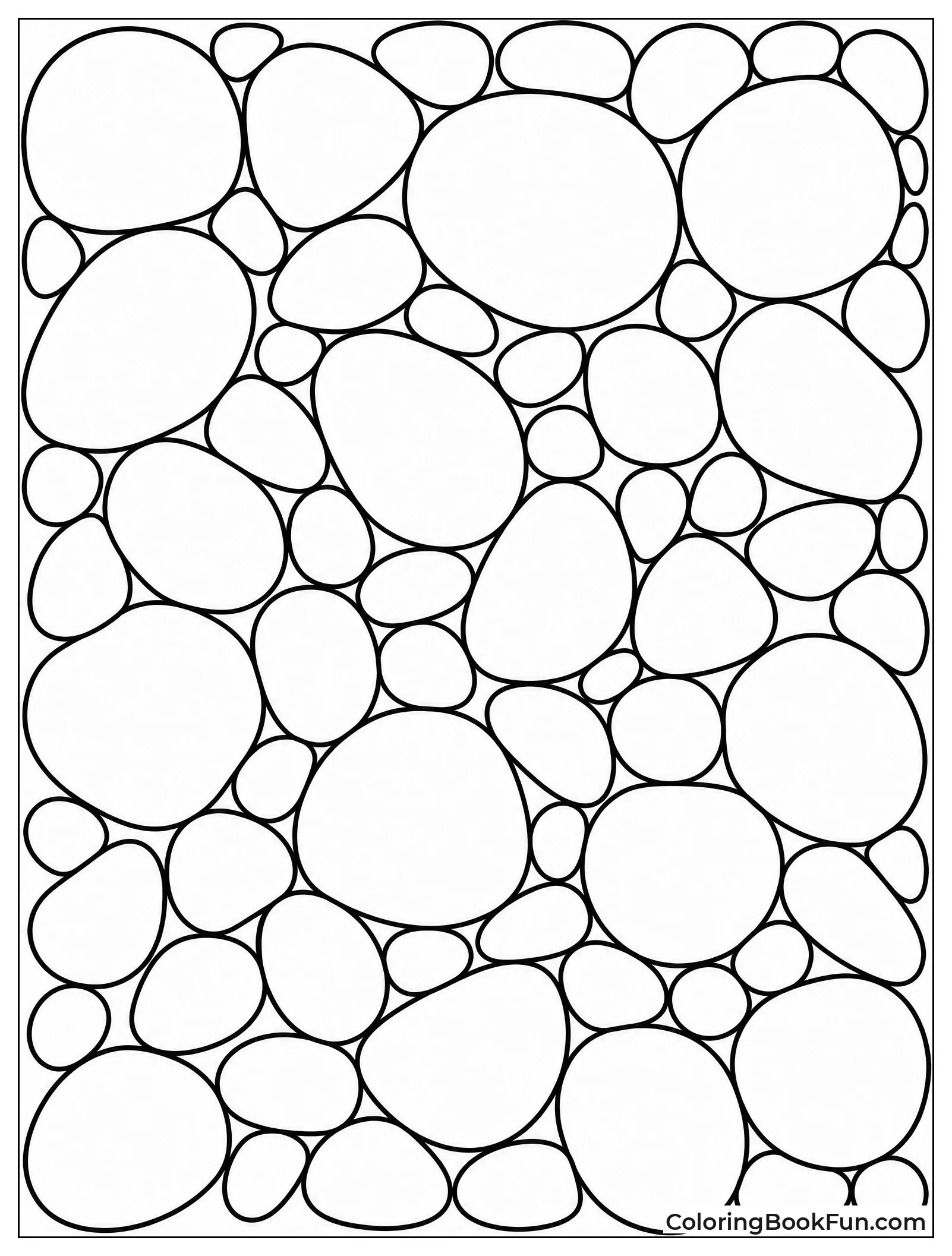 Colorful Pebbles in Pattern