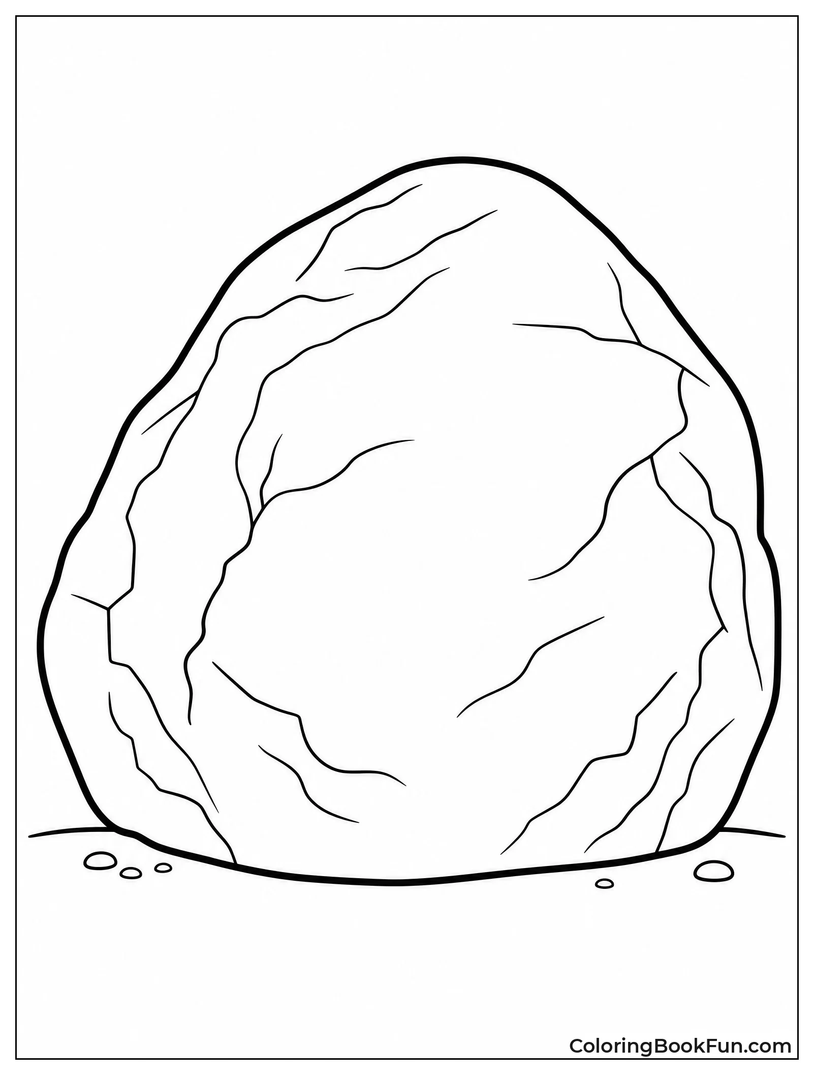 Big Round Boulder for Coloring