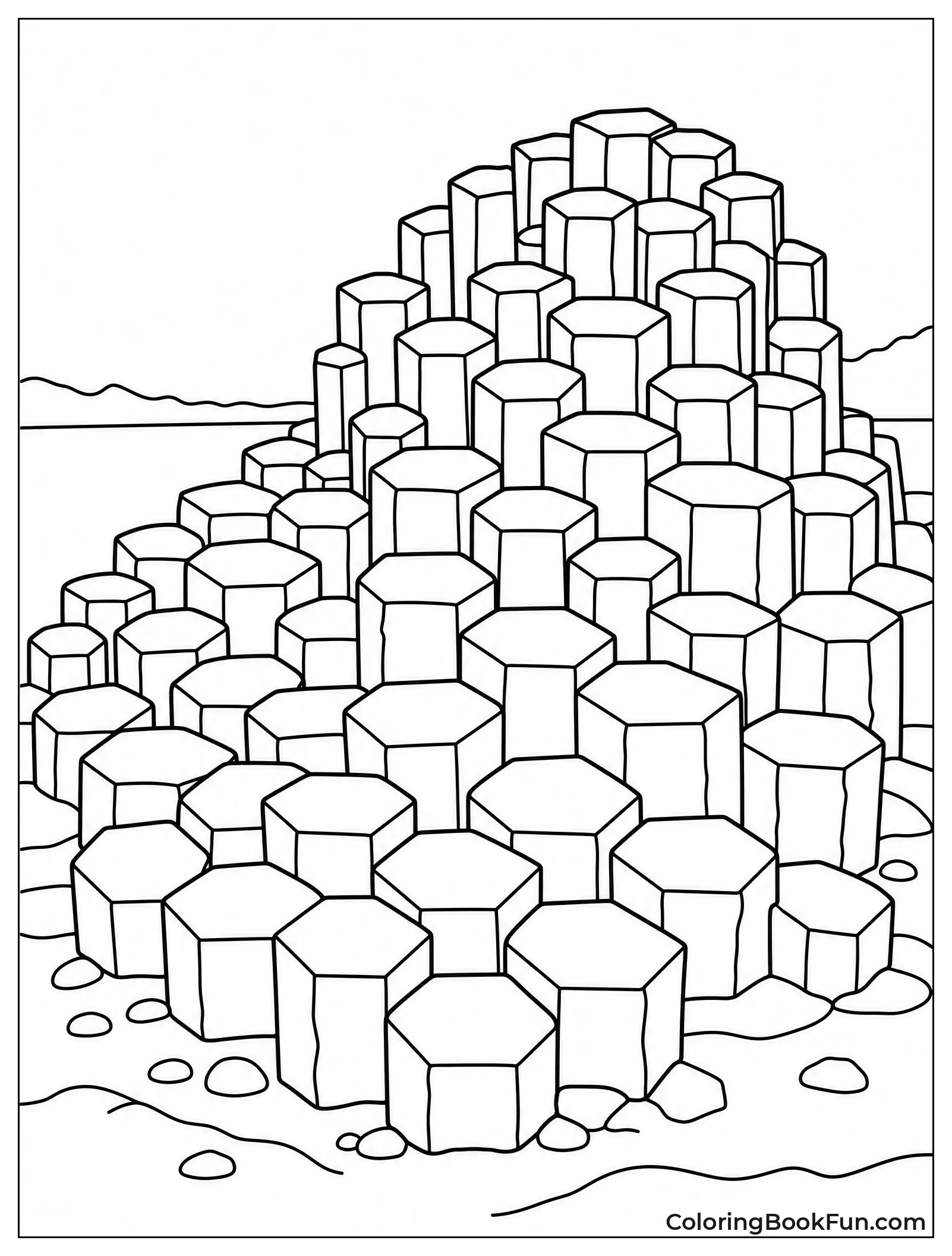Hexagon Rocks from Volcano