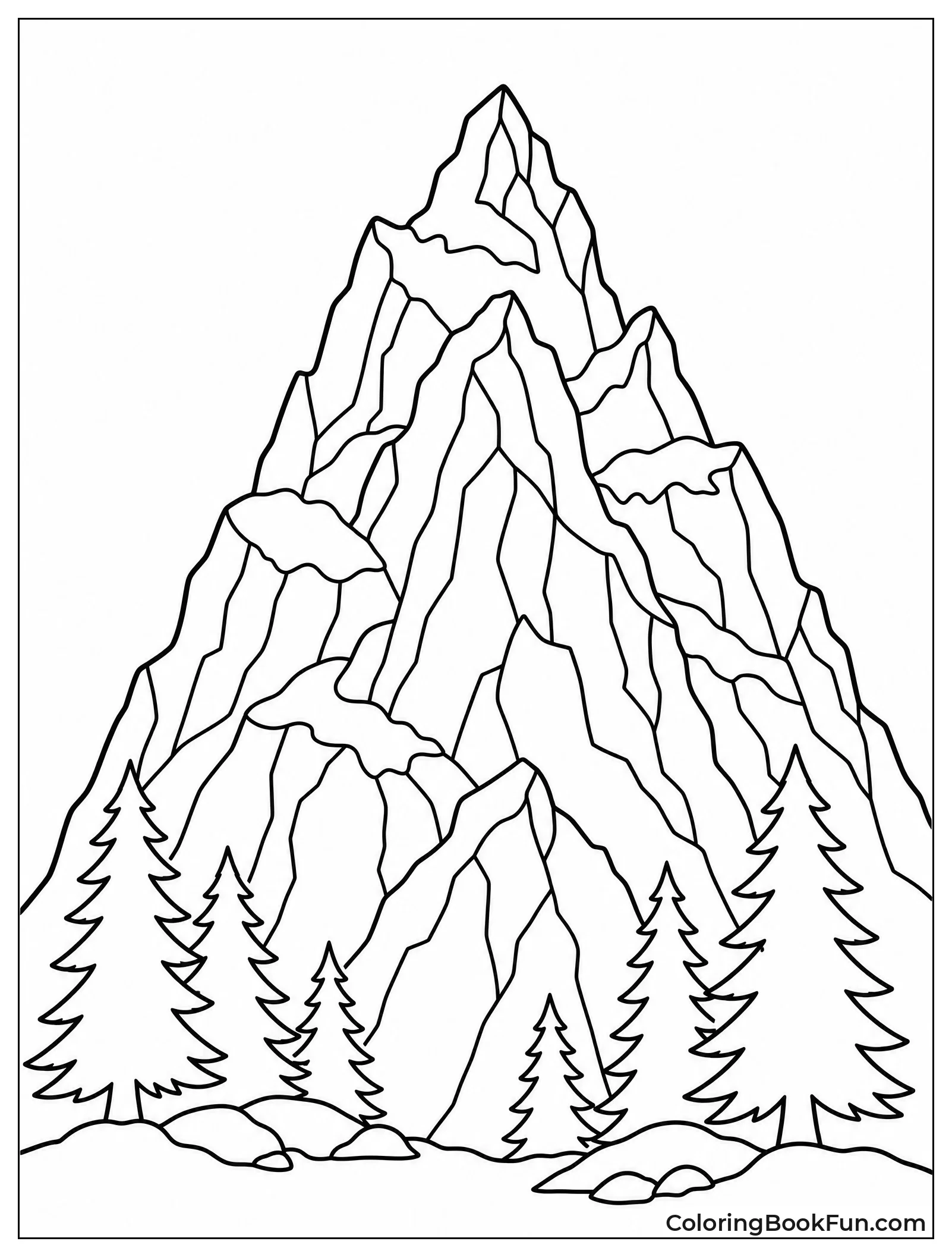 Jagged Peak with Snow on Top