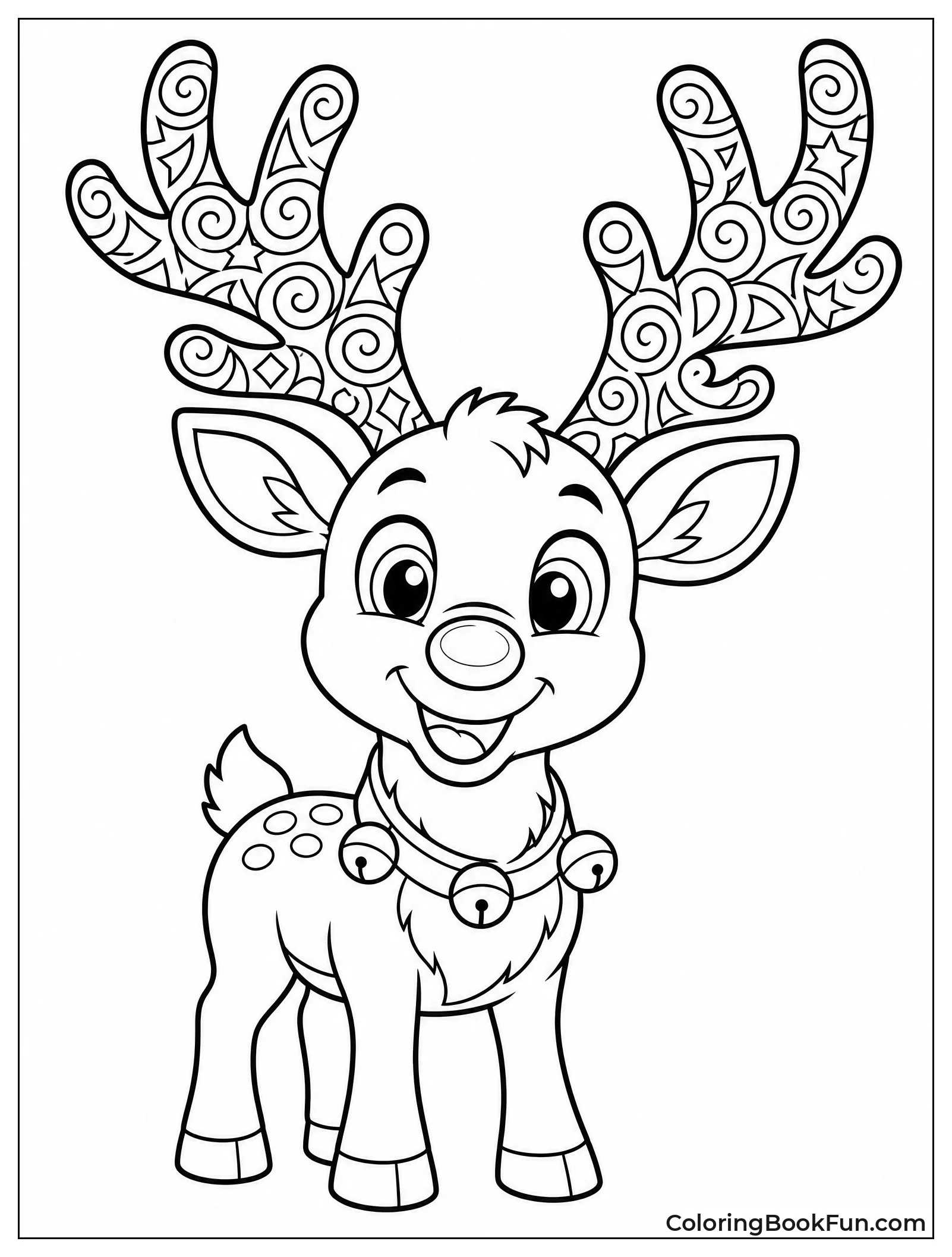 Swirling Patterns Filling Rudolph Antlers