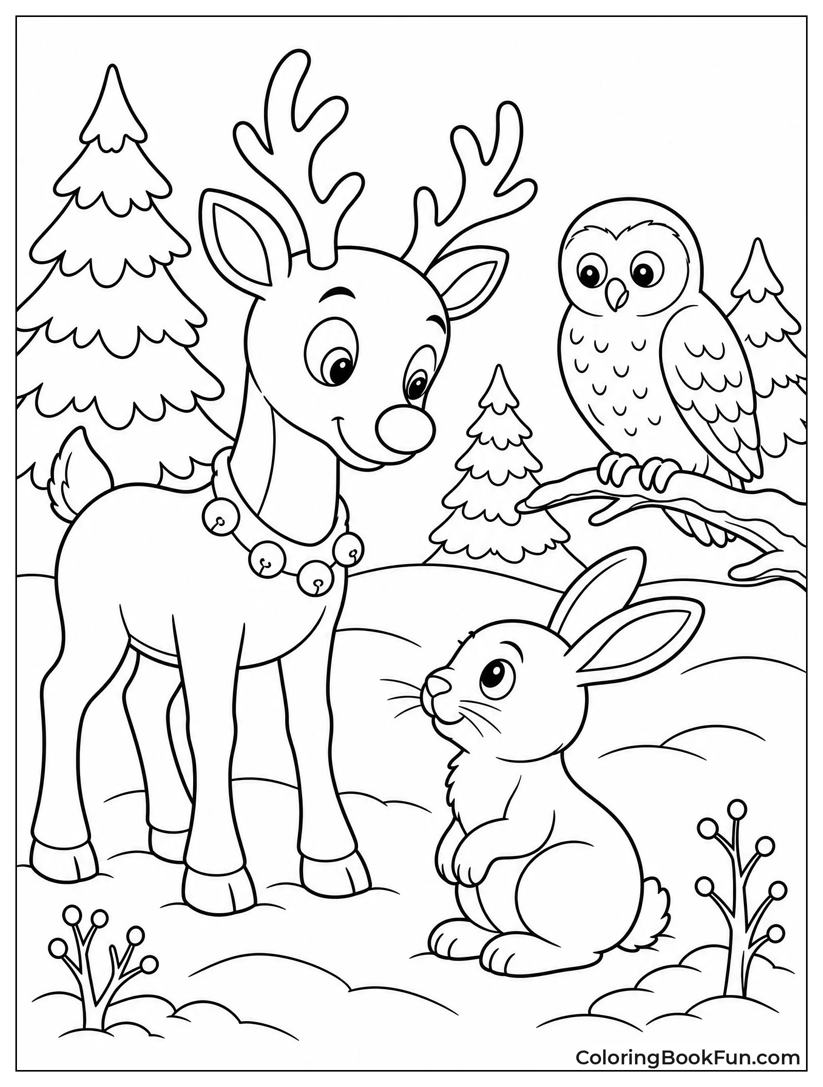 Rudolph Sharing Quiet Moment with Friends
