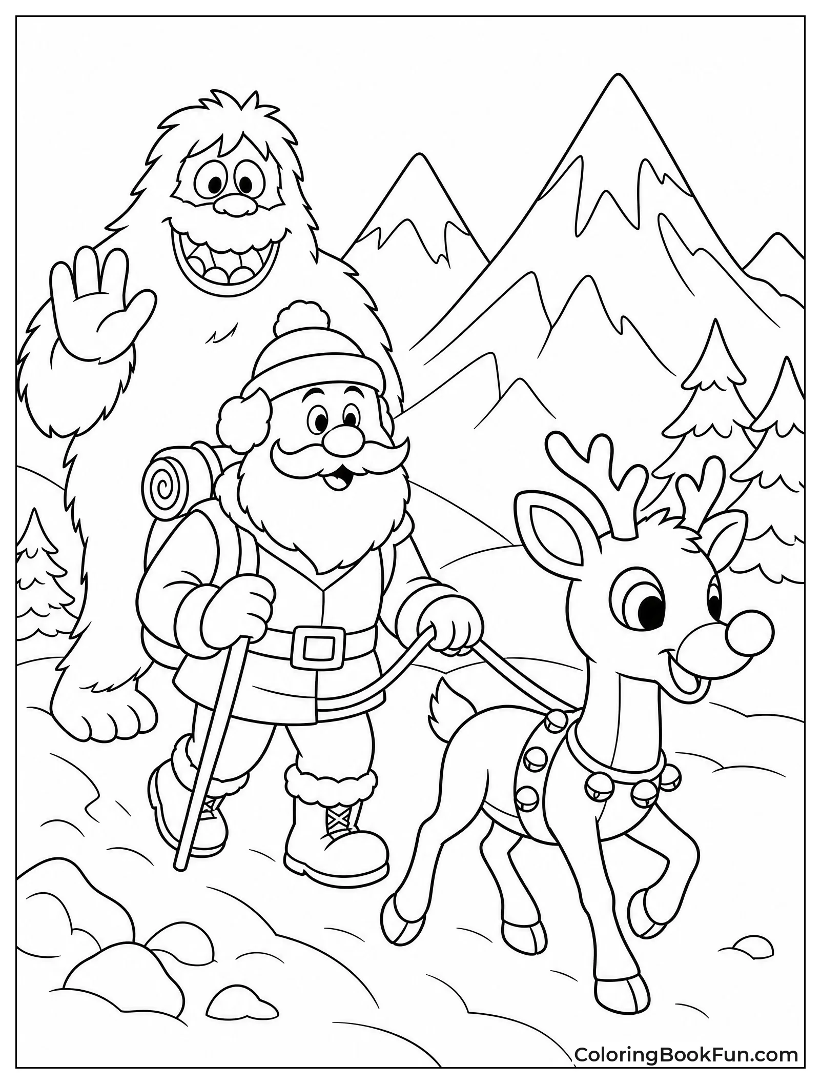 Rudolph Traveling with Yukon and Bumble