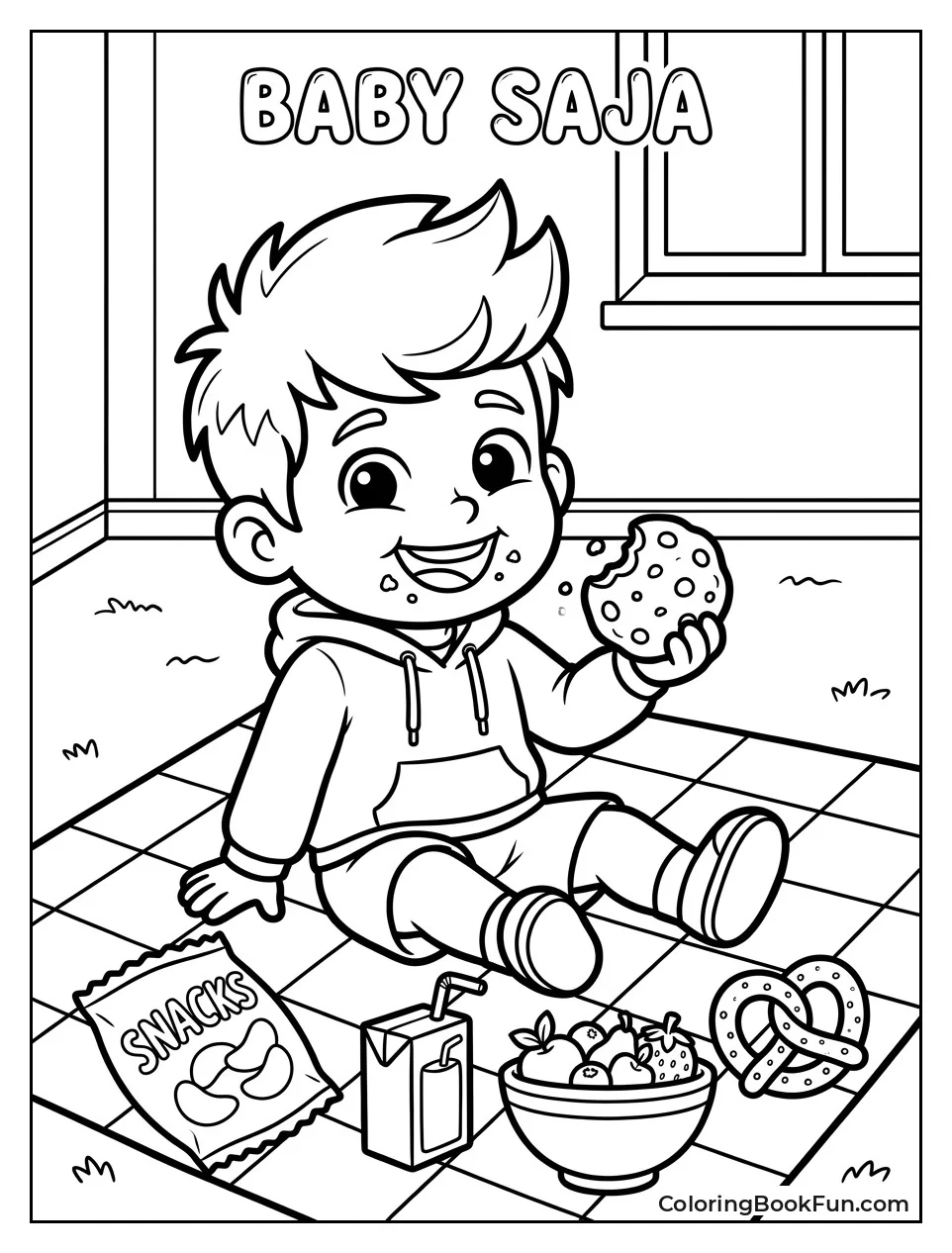 Baby Saja Enjoys His Snacks
