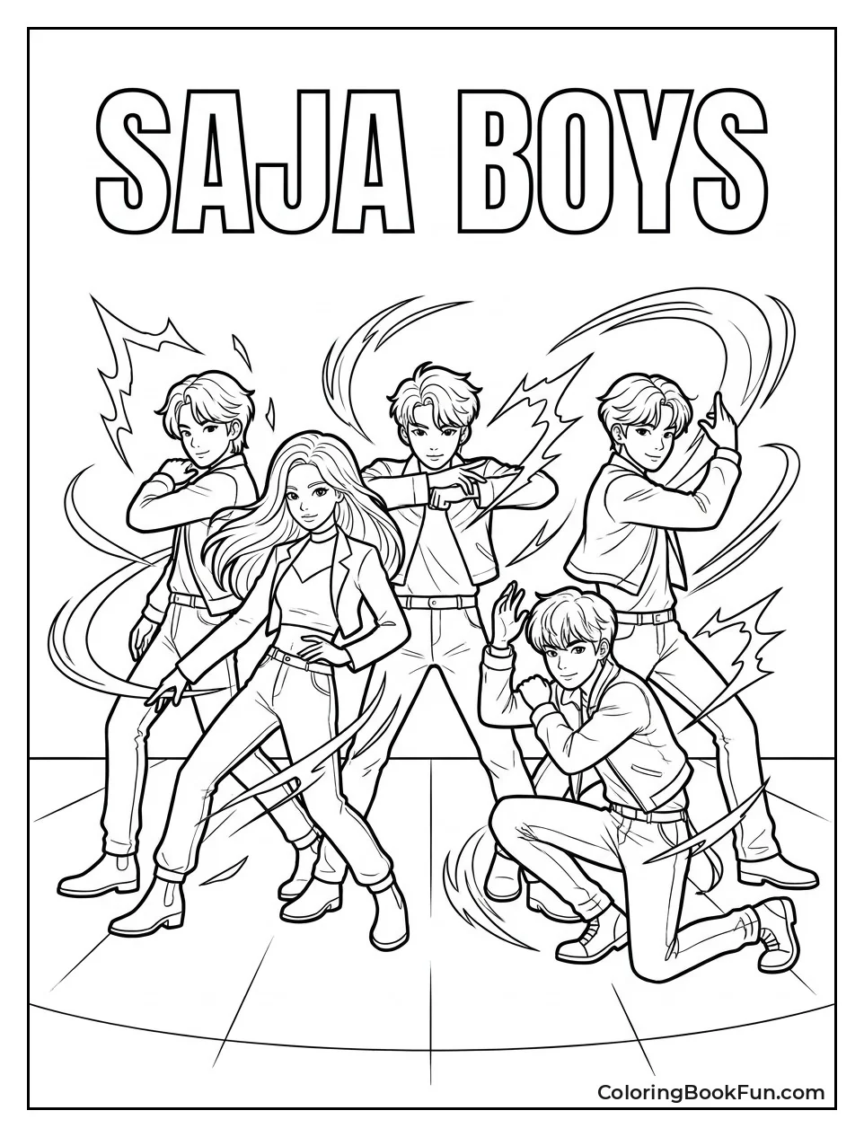 Boys Strike a Dance Formation