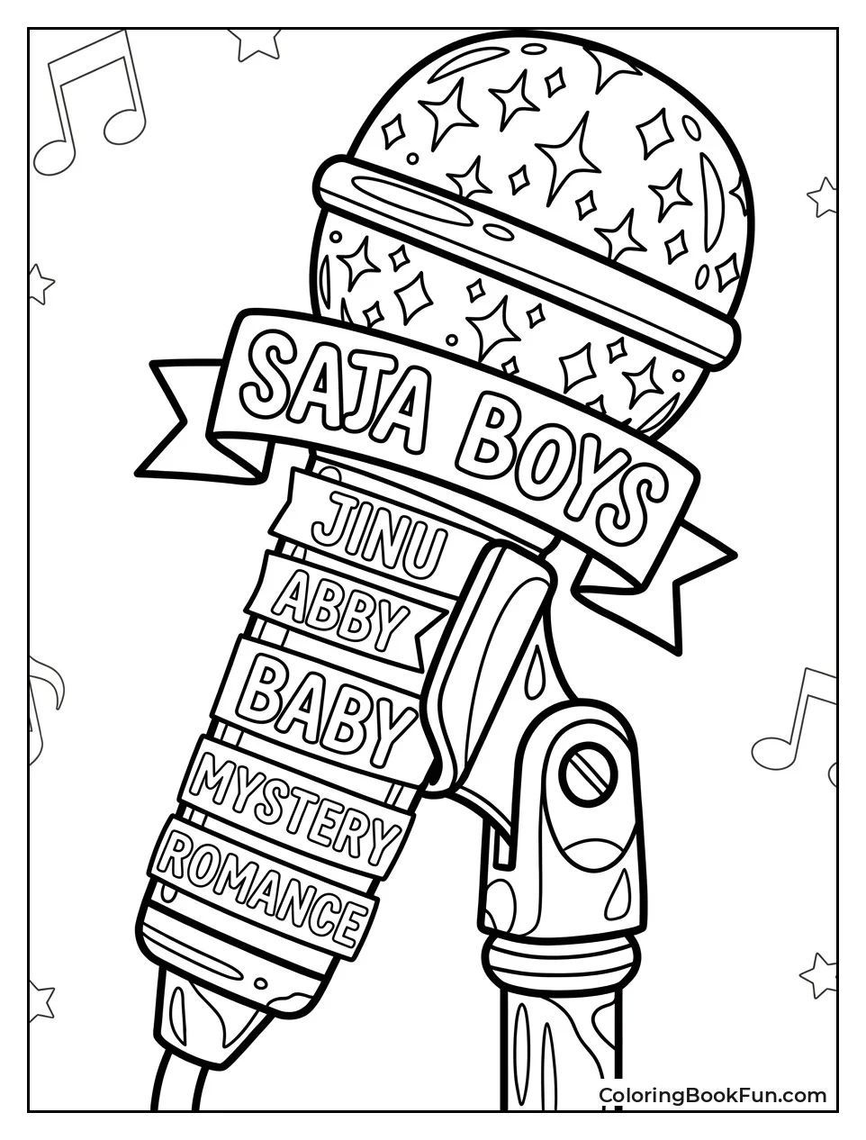Sparkly Saja Boys Microphone Close Up