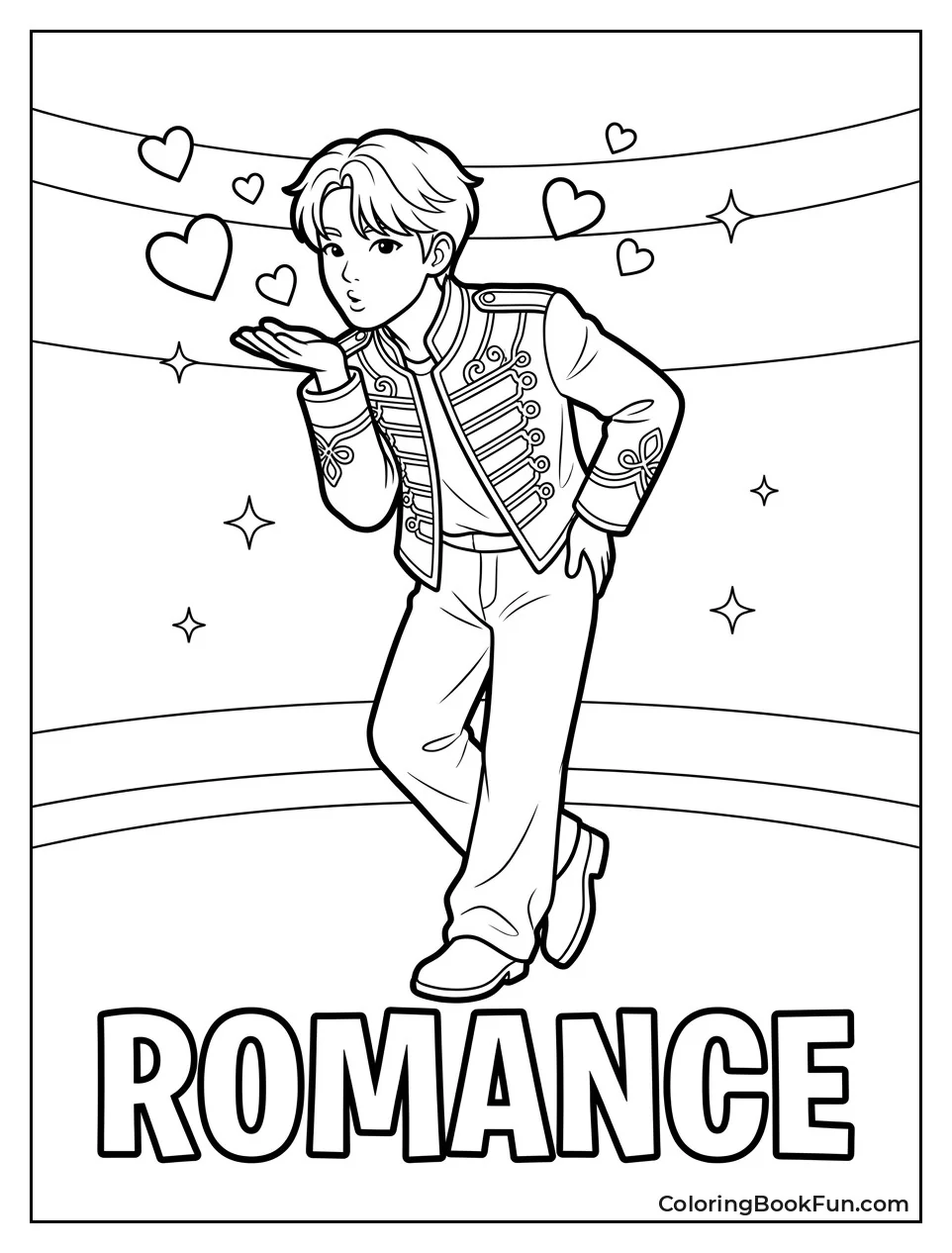 Romance Blows a Kiss with Hearts
