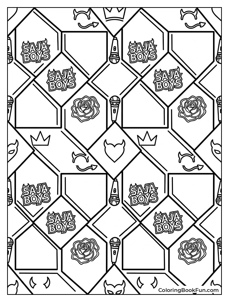 Repeating Pattern of Band Logos
