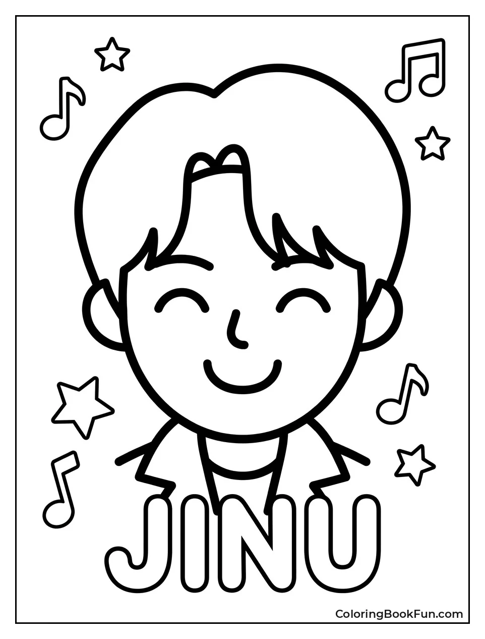 Simple Outline of Jinu Smiling