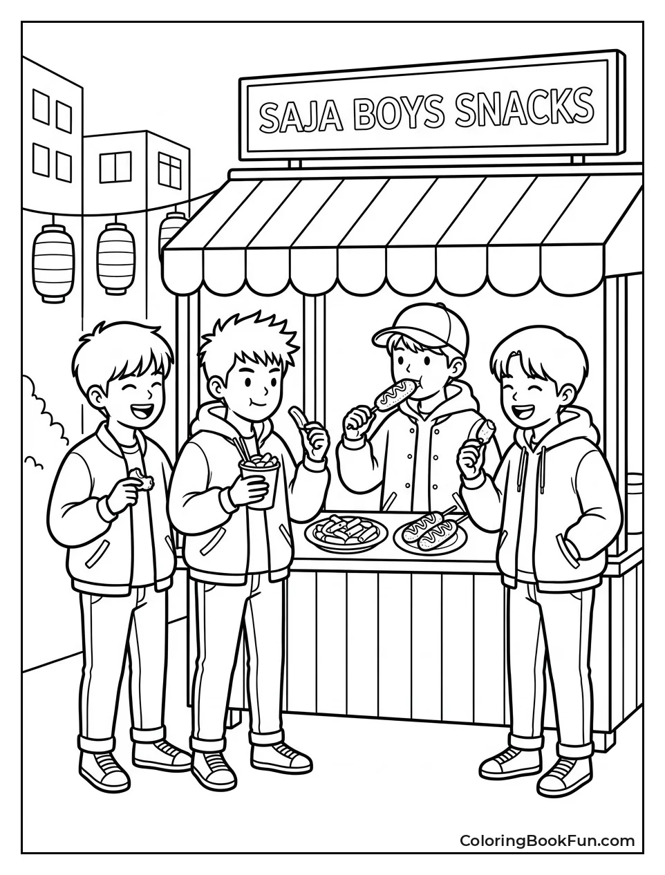 Boys Eat Tteokbokki and Corn Dogs