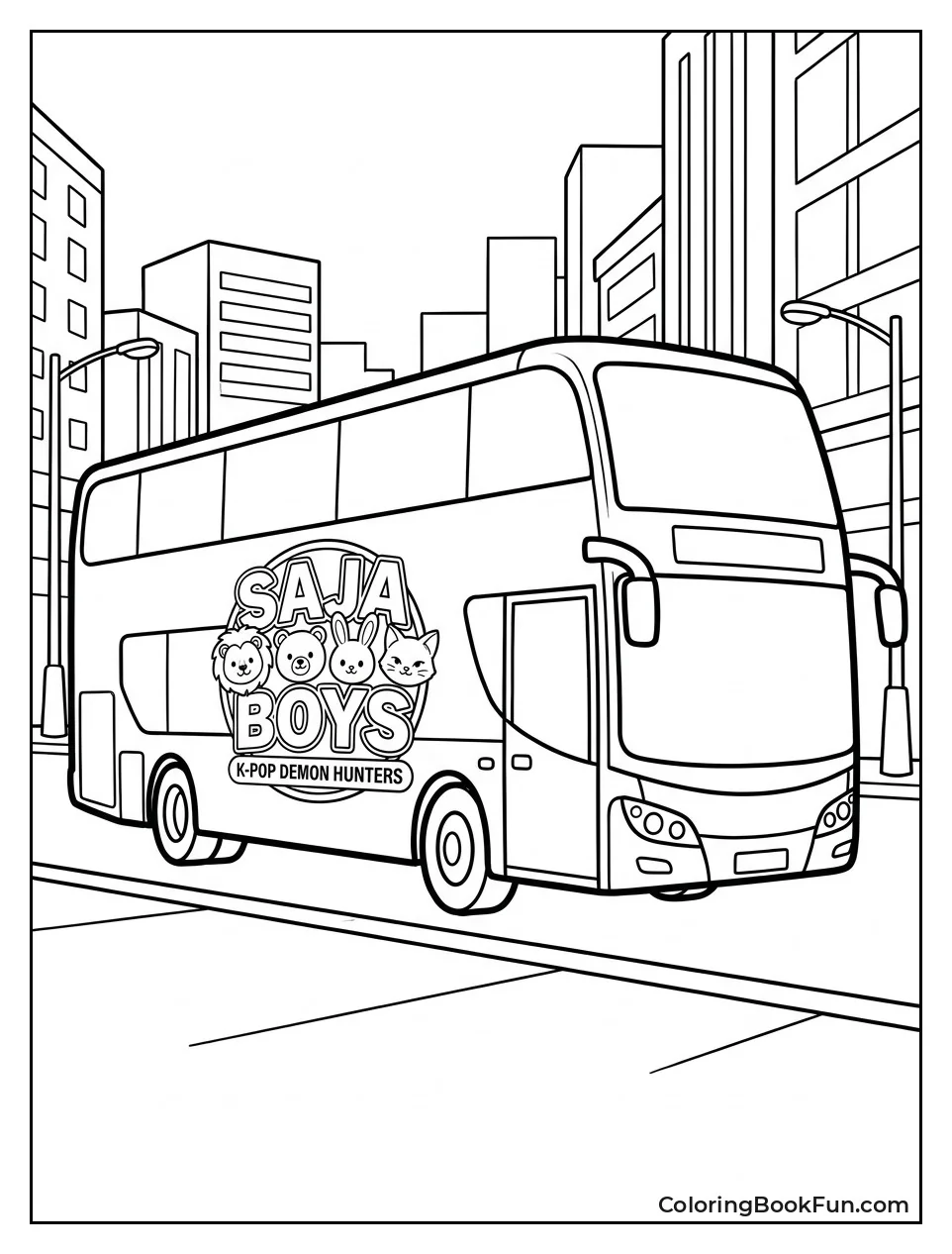 Sleek Tour Bus Parked at Night