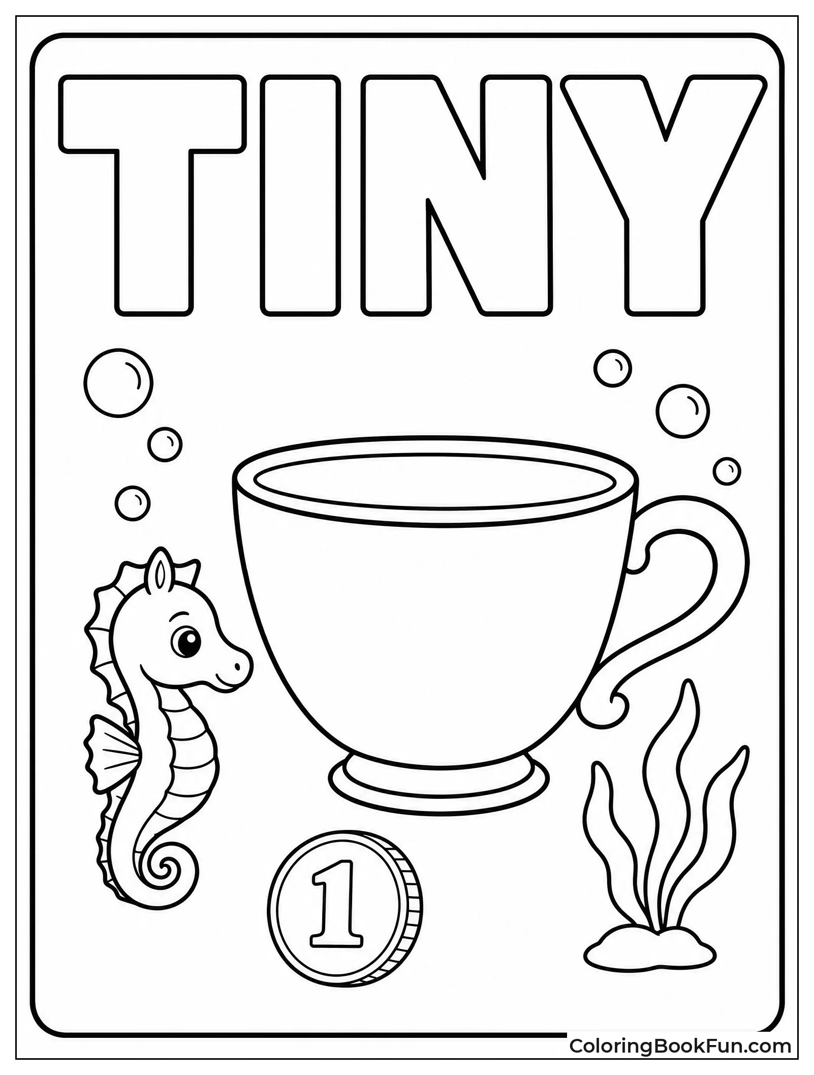 Tiny Seahorse Next to Teacup
