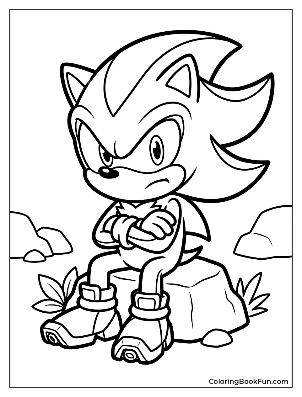 Cute Chibi Shadow Looks Grumpy