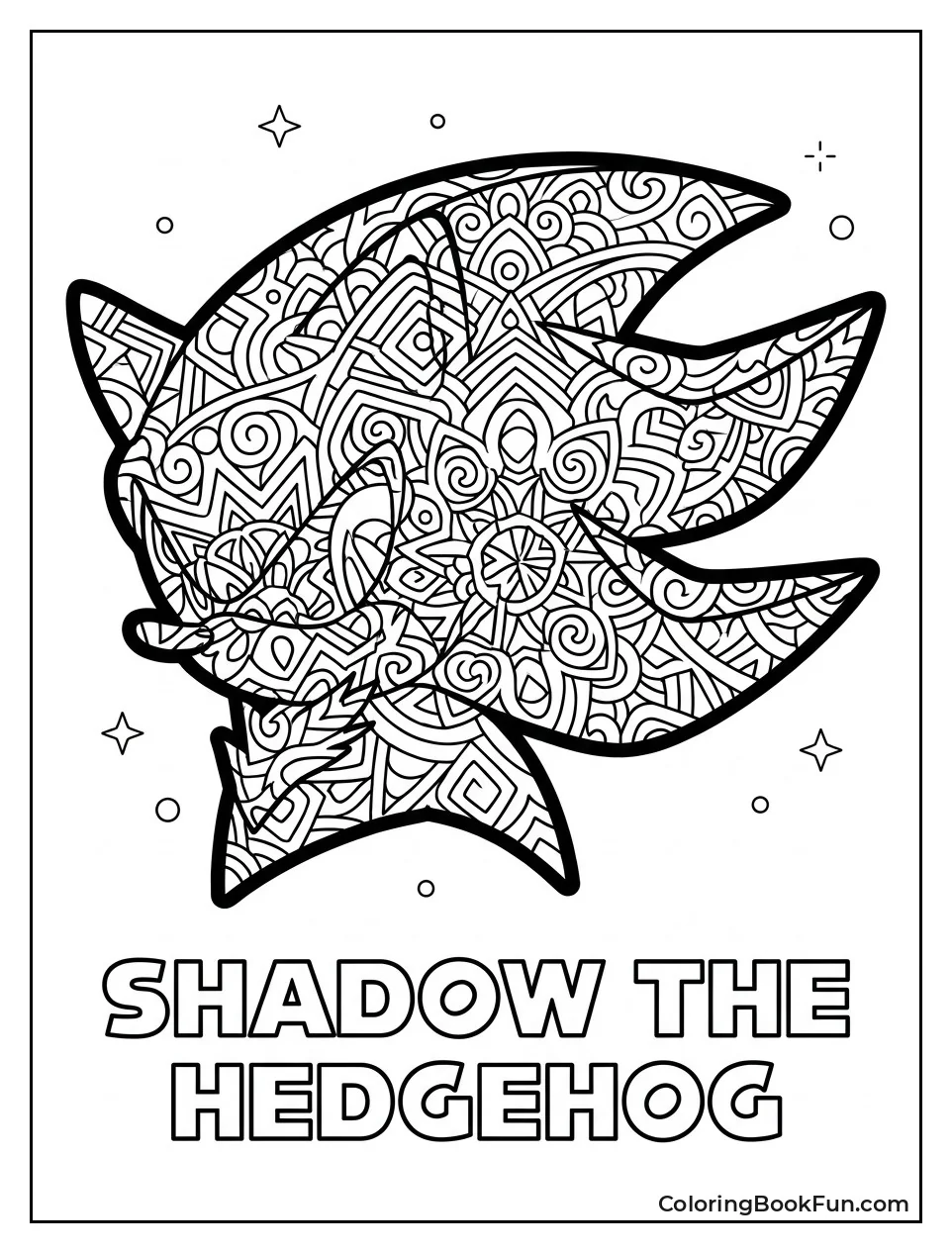 Shadow Head Filled with Patterns