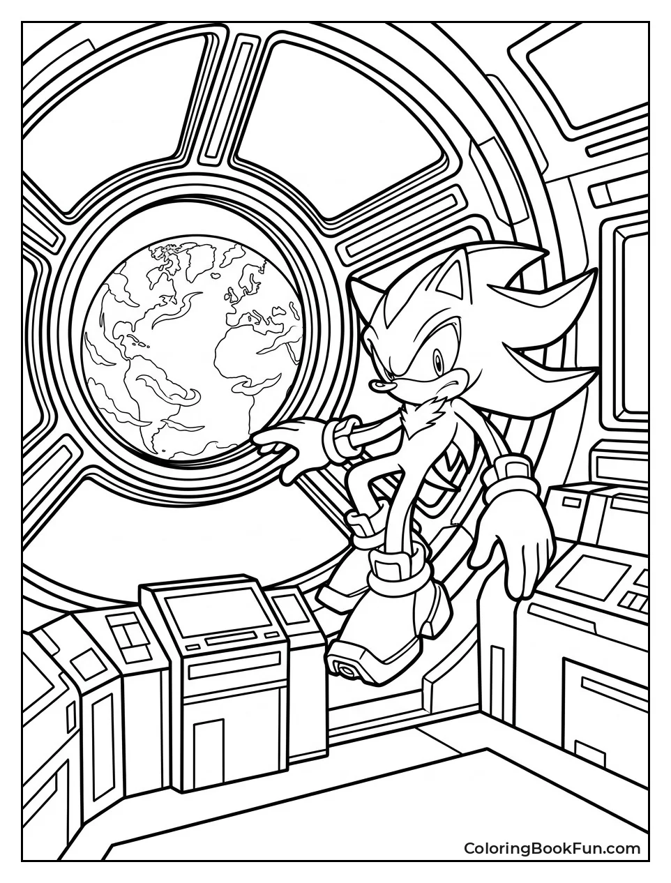 Shadow Floats Inside Space Colony Ark