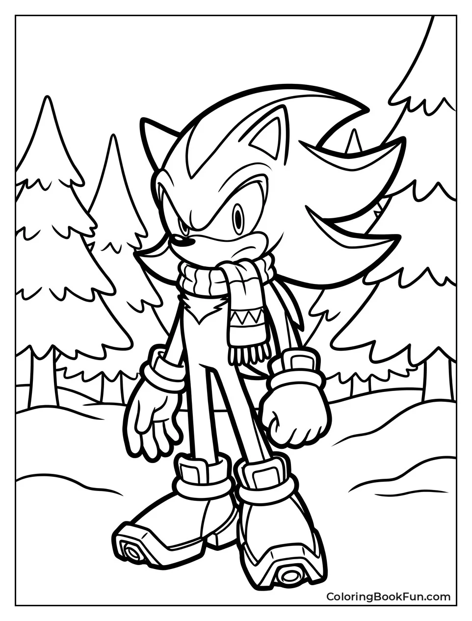 Shadow Stands in Snowy Forest
