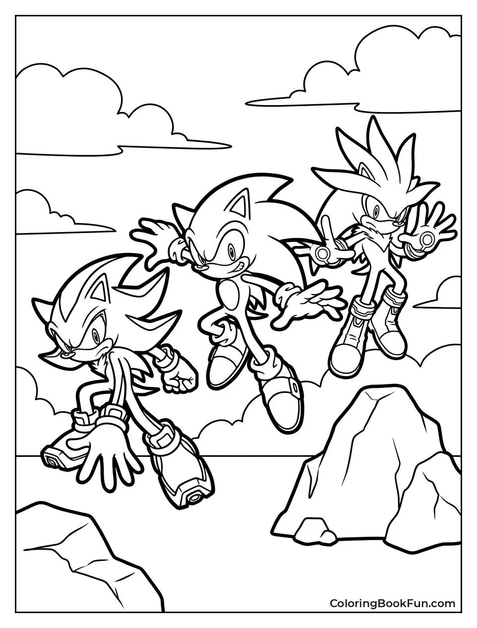 Shadow Teams Up with Sonic and Silver