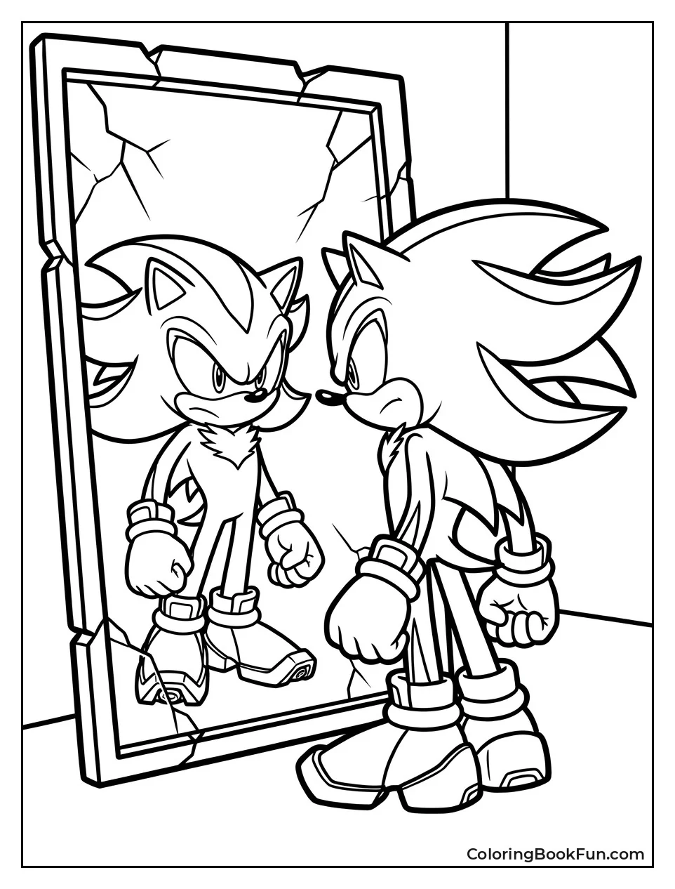 Shadow Sees Past in Broken Mirror