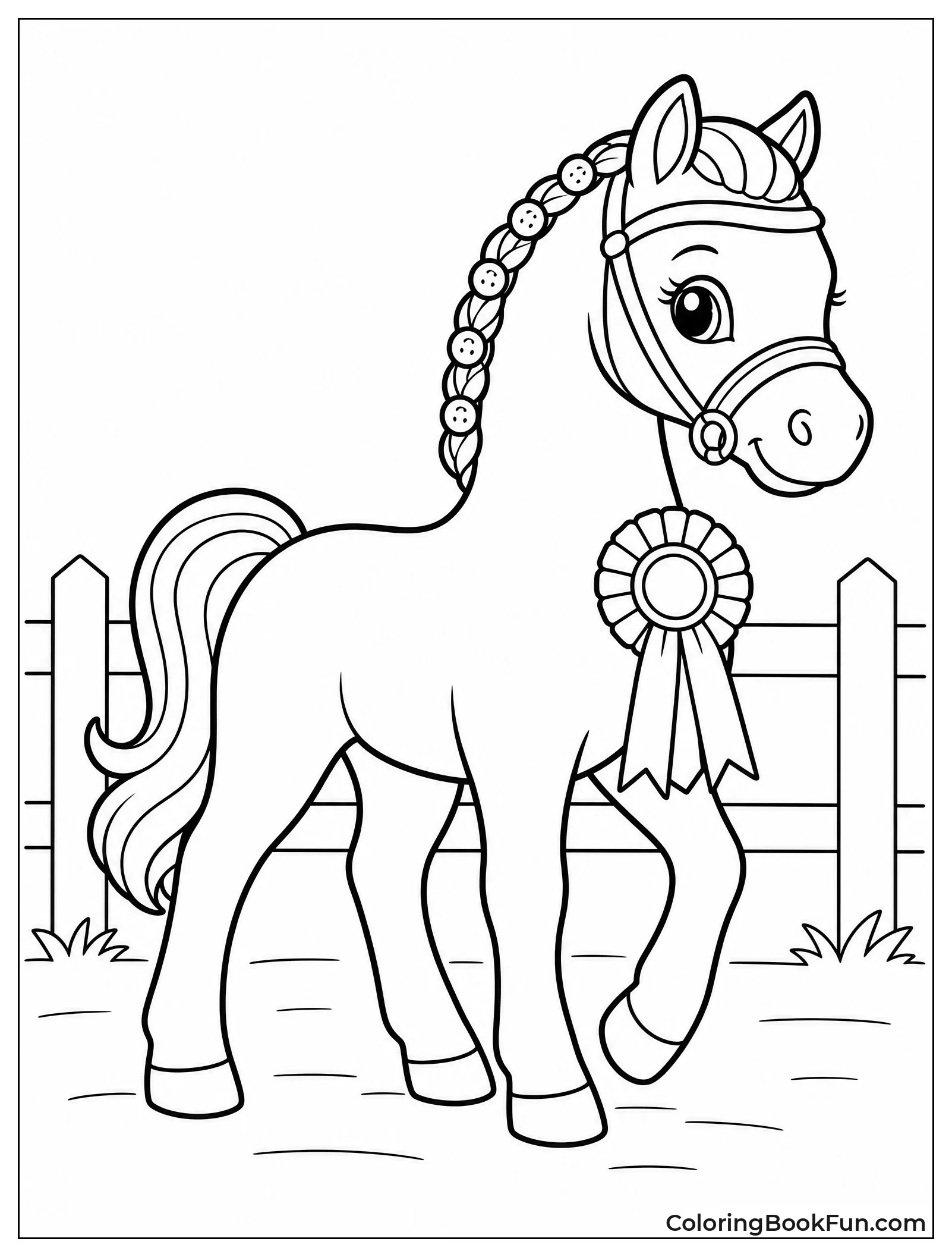 Show Pony with Braided Mane