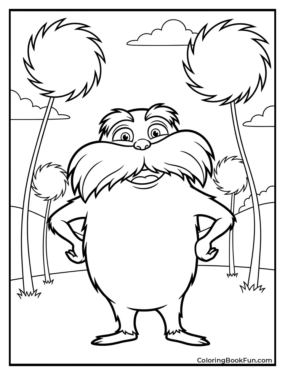 Simple Smiling Lorax Face