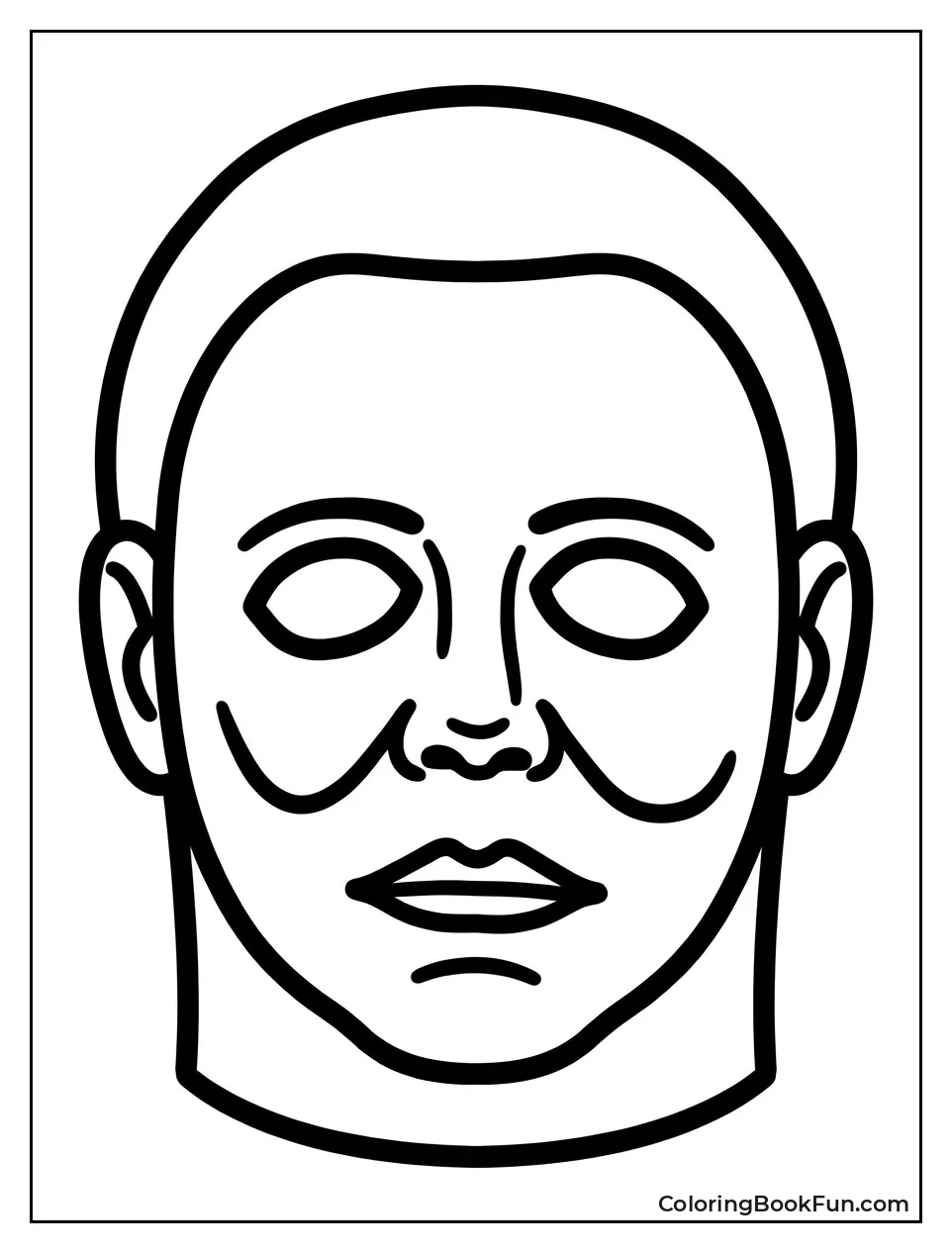 Simple Bold Outline Of Michael Mask