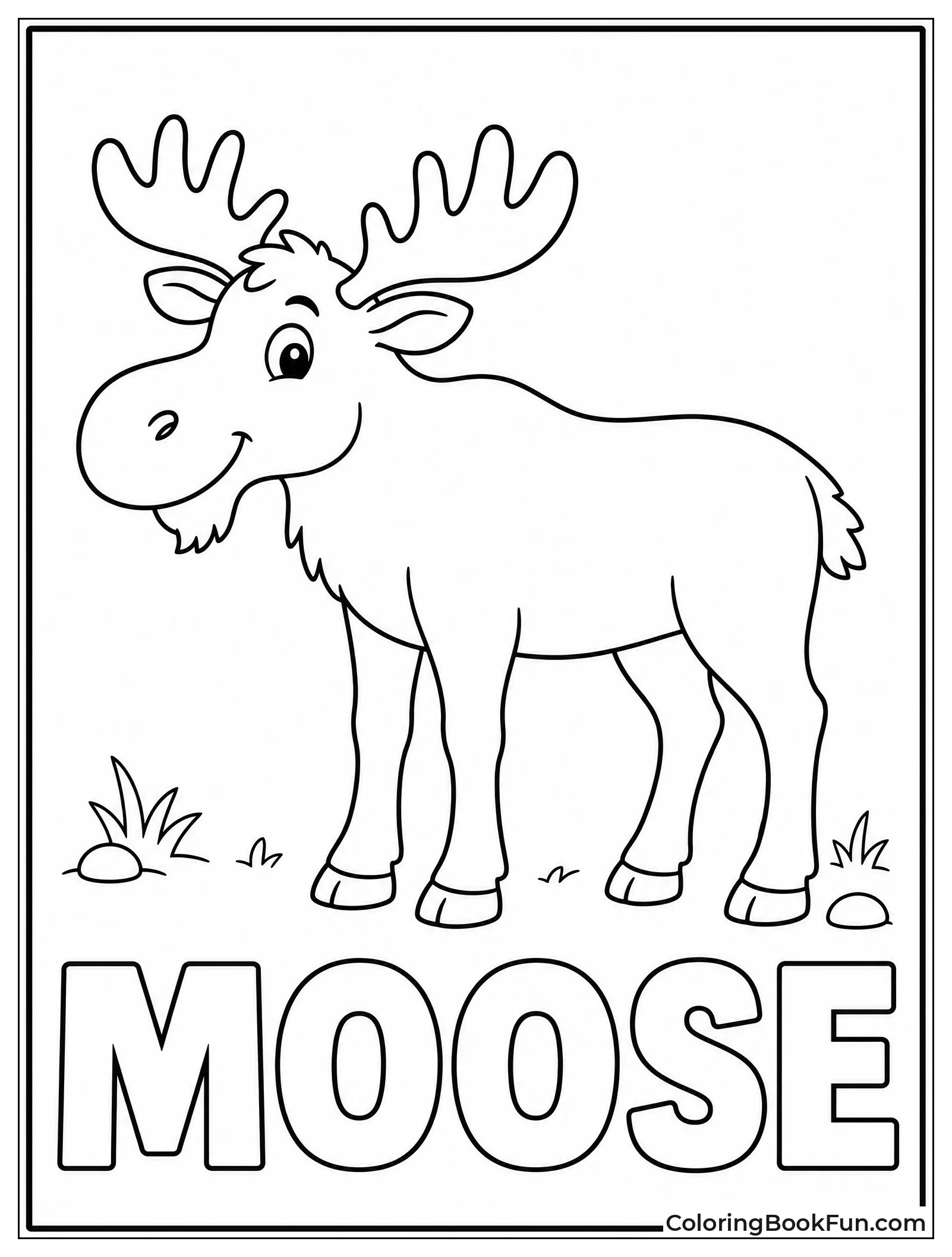 Simple Standing Moose for Kids