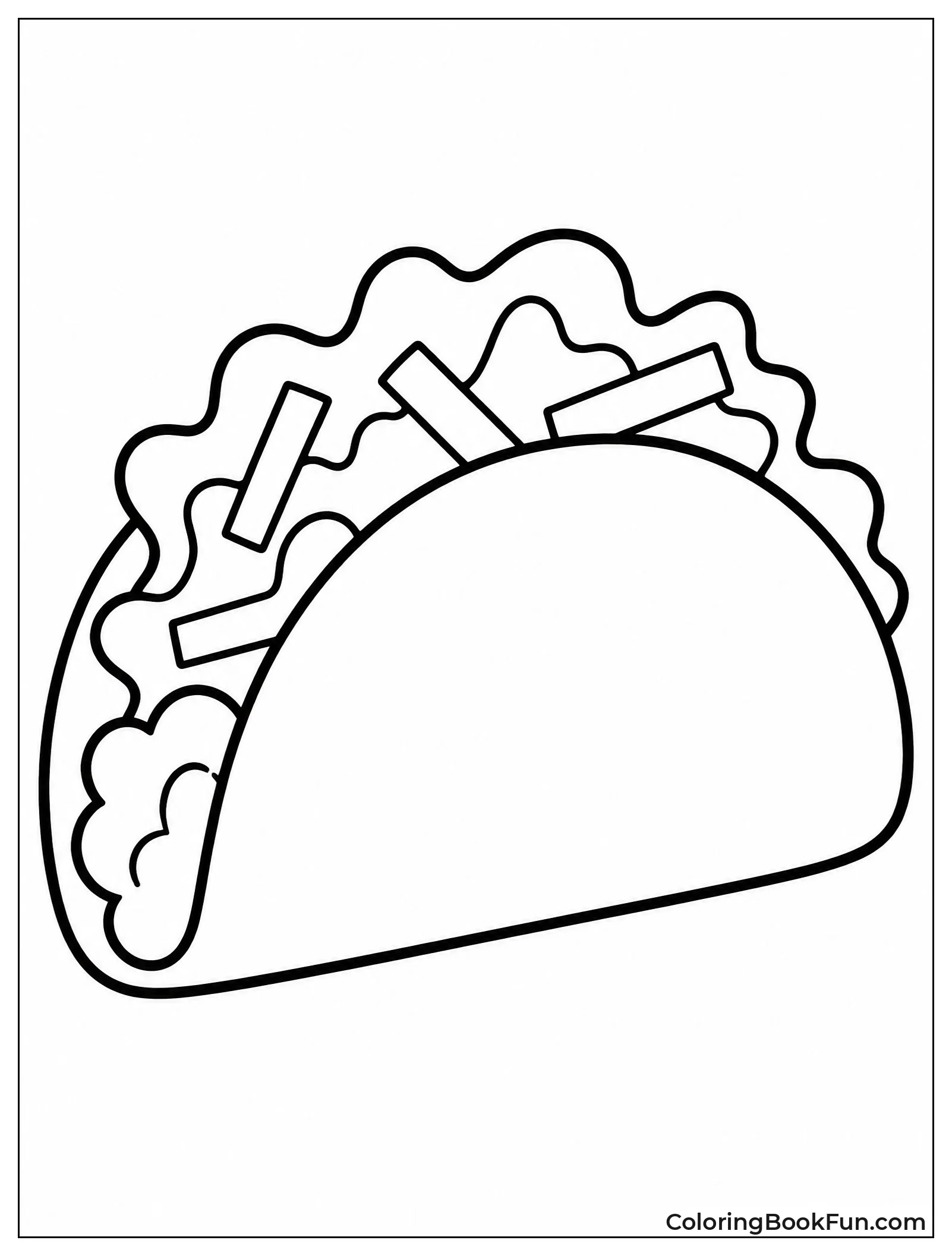 Simple Taco Outline Shape