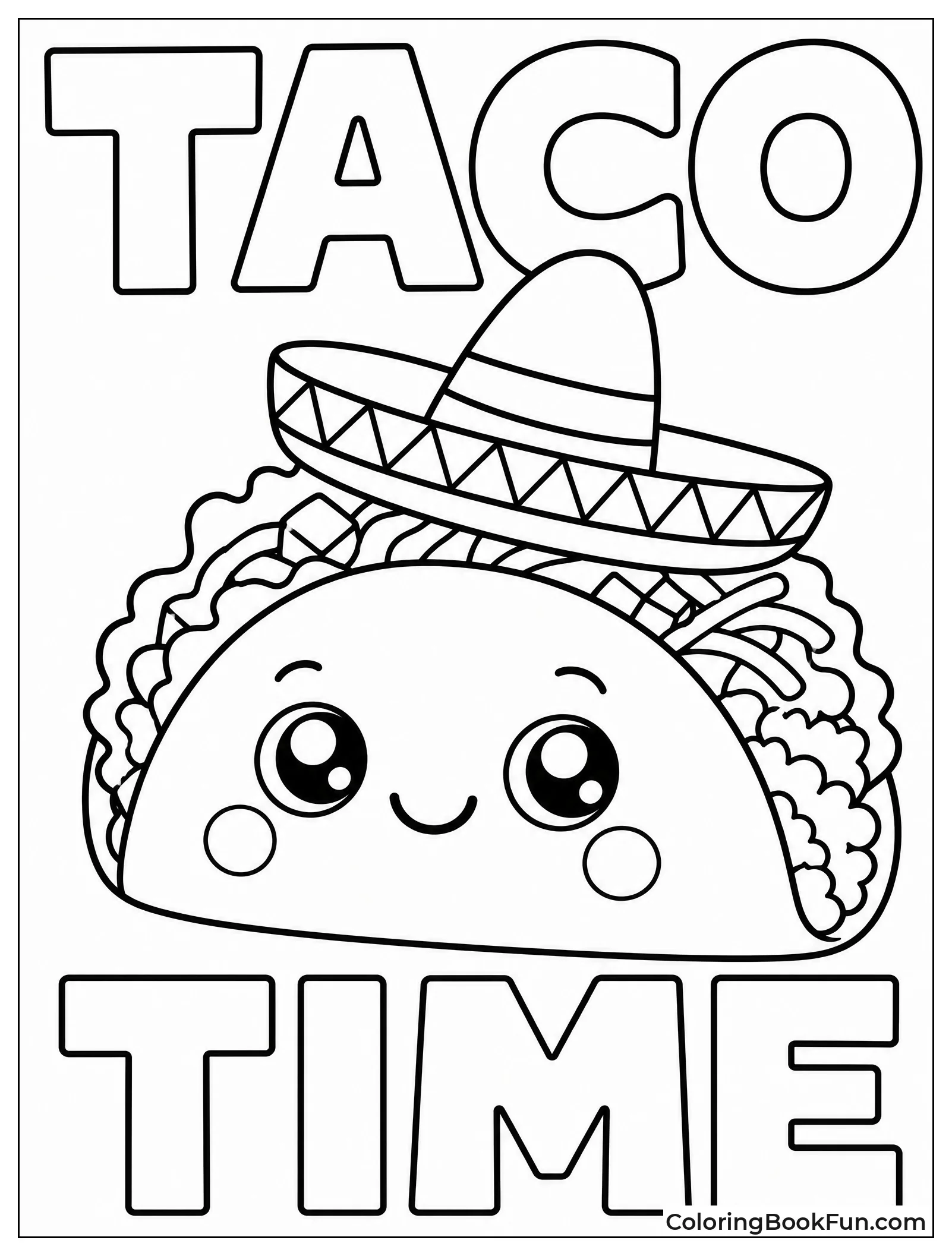 Cute Taco with Big Eyes
