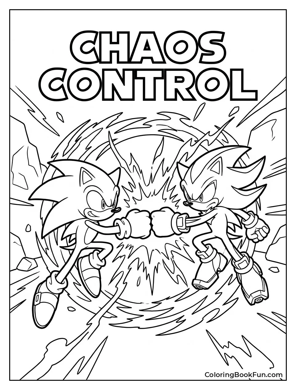 Sonic and Shadow Clashing Fists