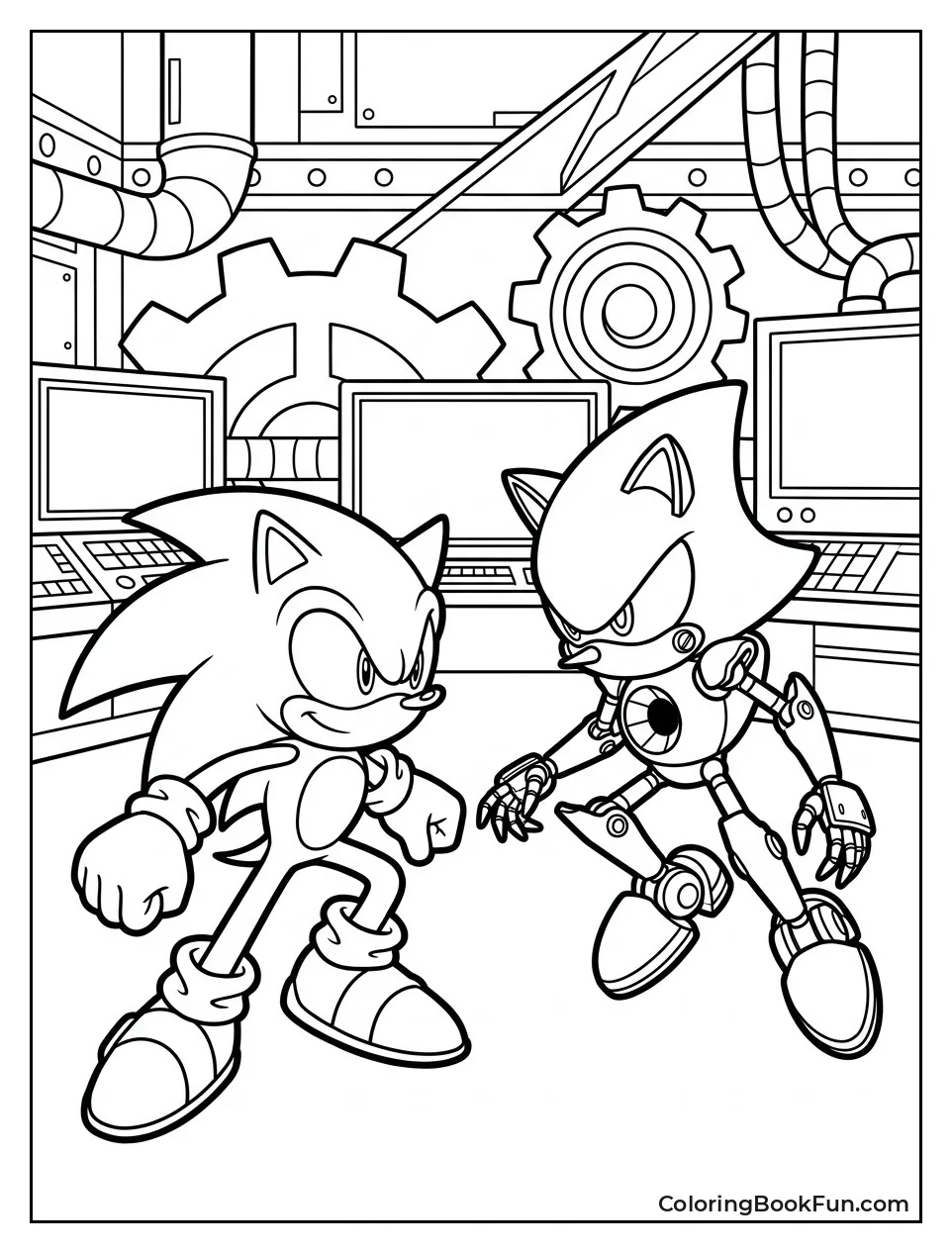 Sonic Facing His Robot Double