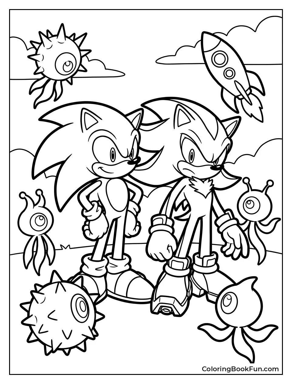 Sonic Surrounded by Colorful Wisps