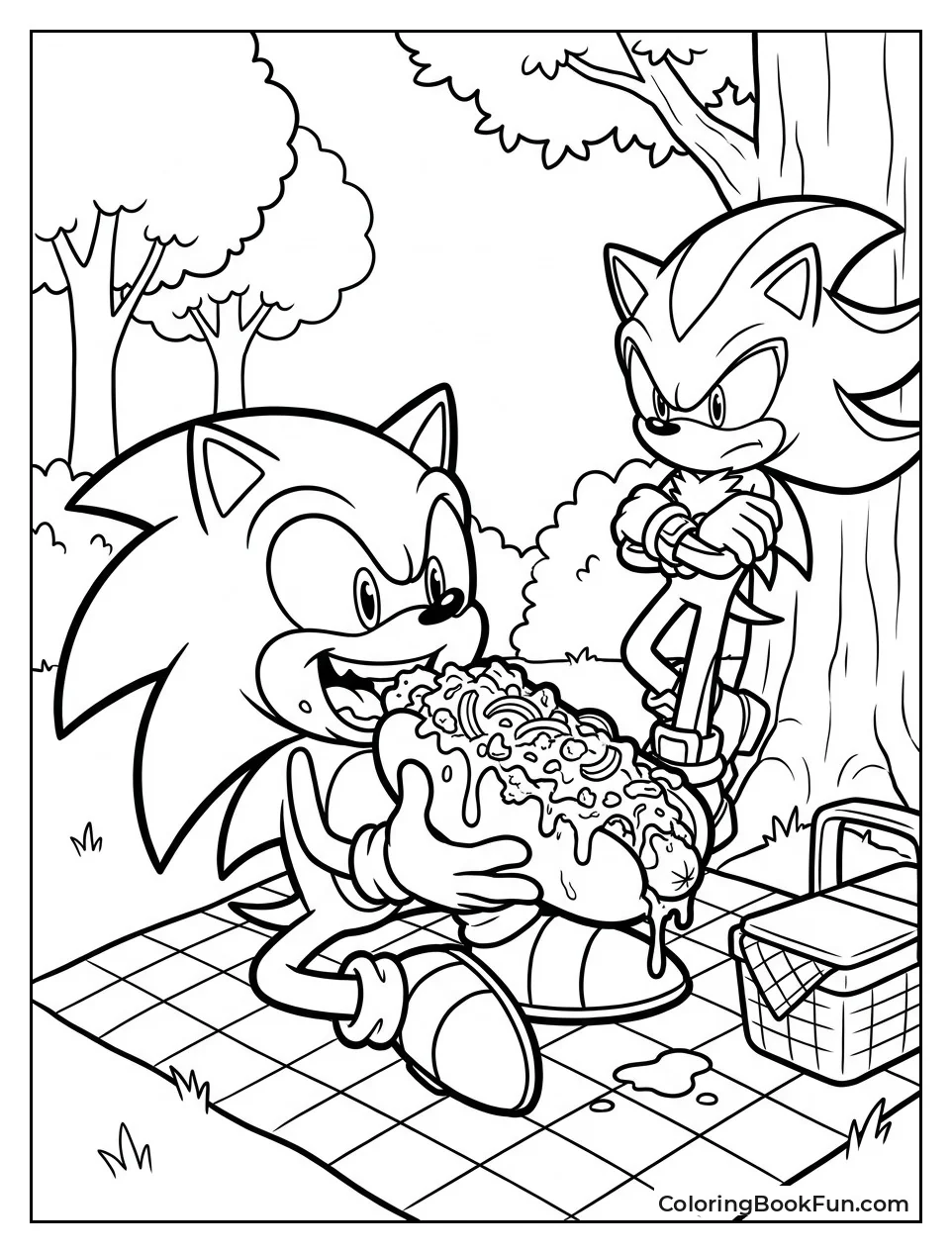 Sonic Eating a Messy Chili Dog