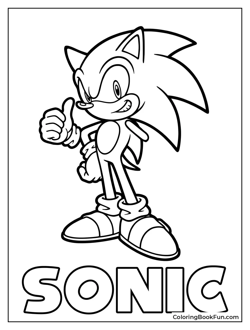 Sonic Giving a Big Thumbs Up
