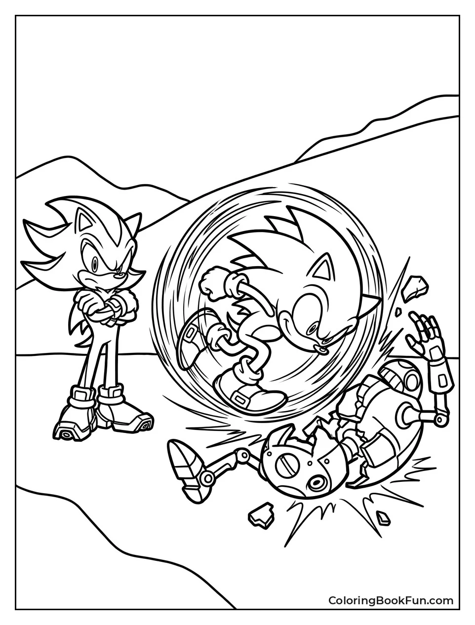 Sonic Spinning into a Robot