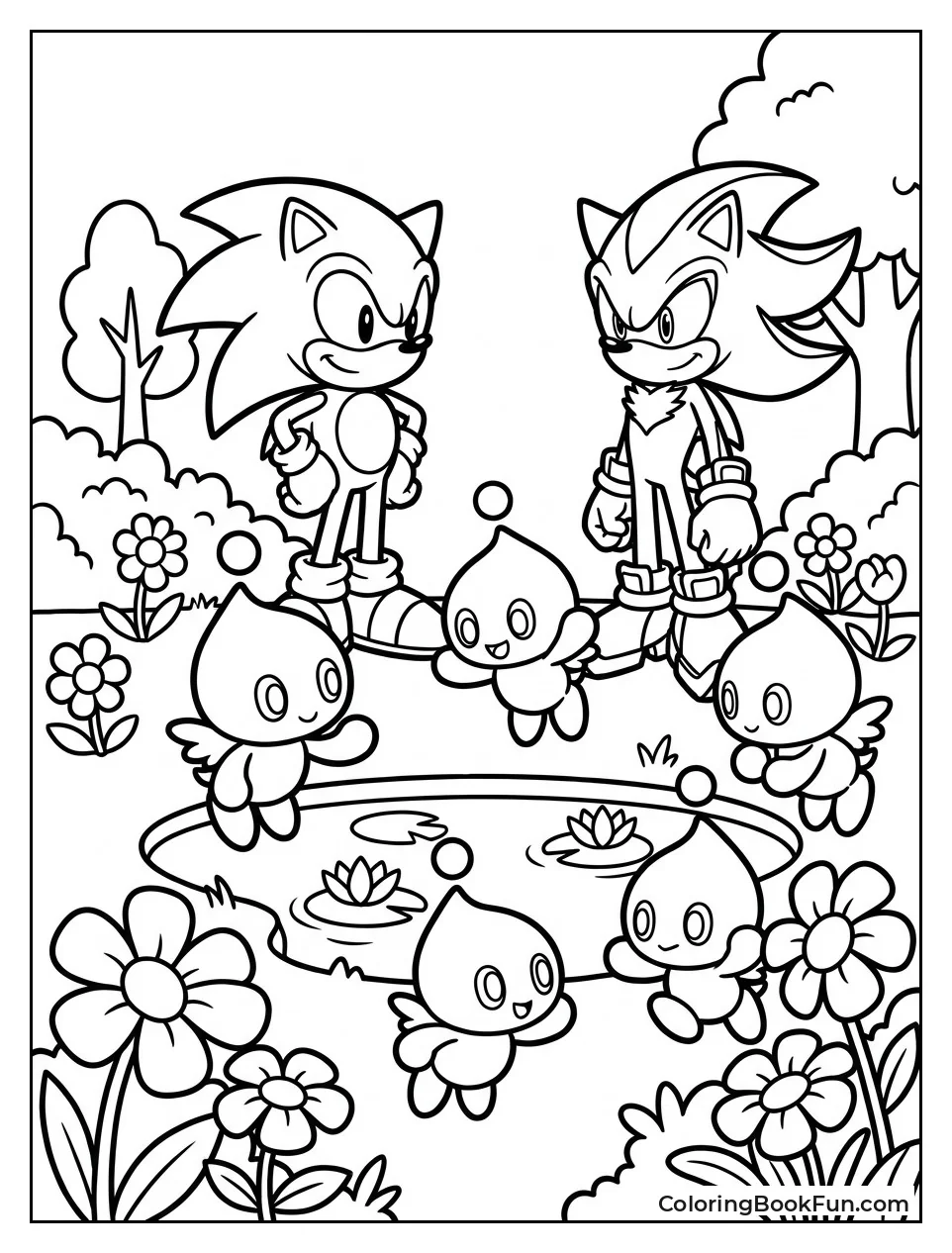 Chao Playing in a Garden