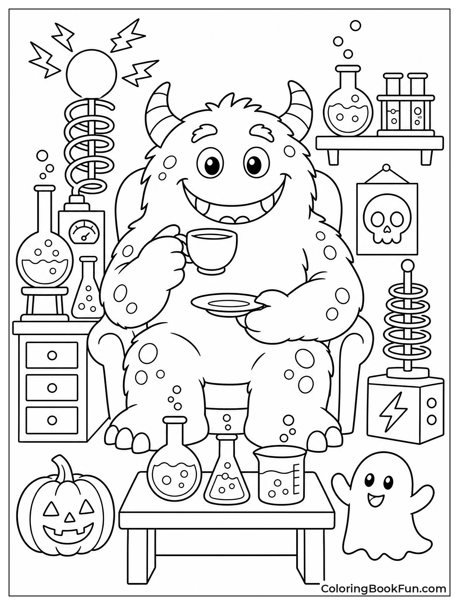 Friendly Monster in Frankenstein Lab
