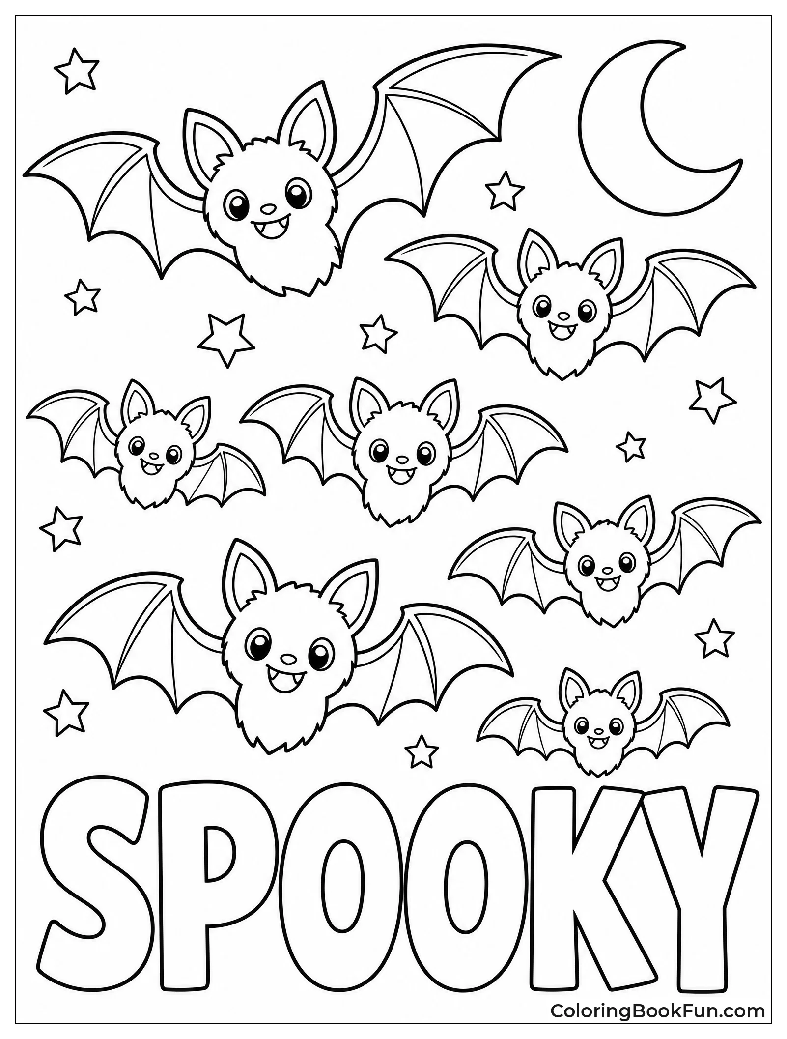 Bats Flying in Night Sky