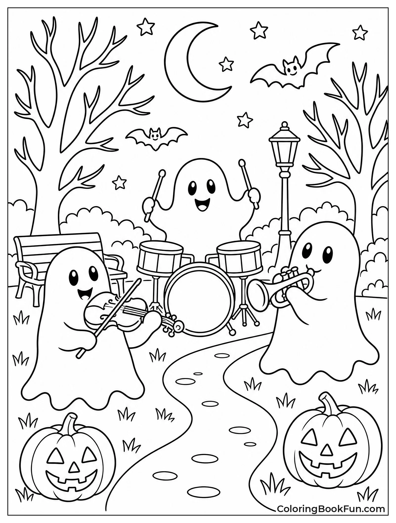 Ghosts Playing Music in Orchestra