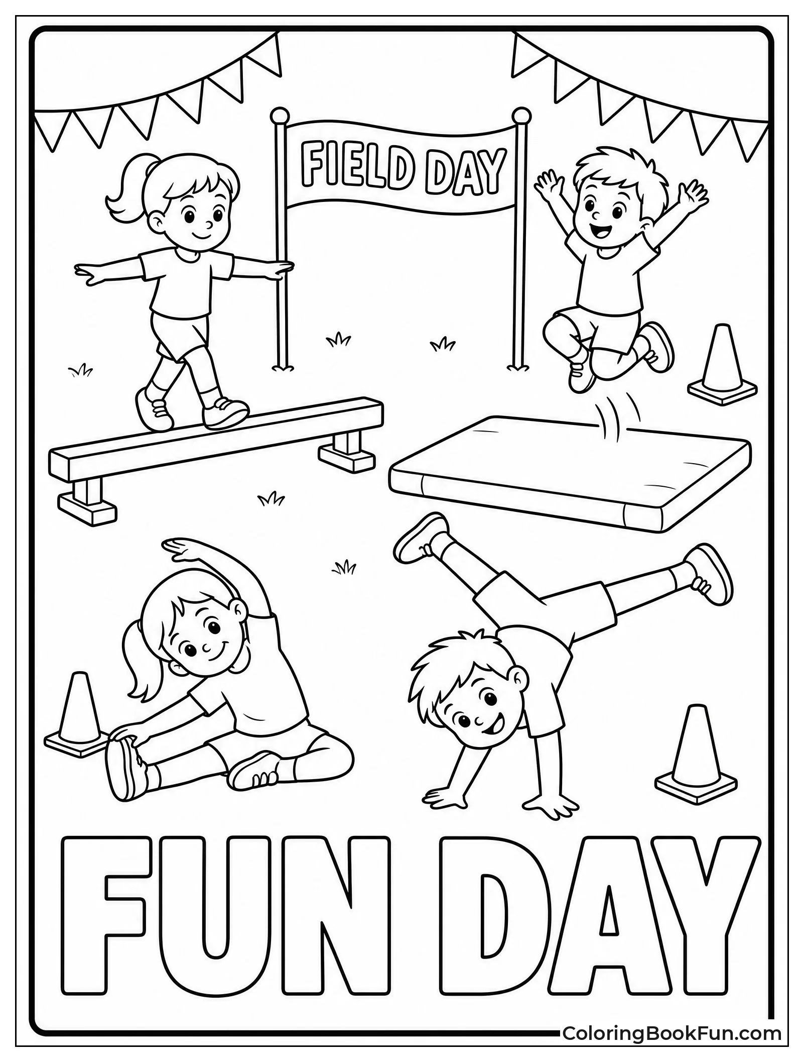 Kids Try Gymnastics at School