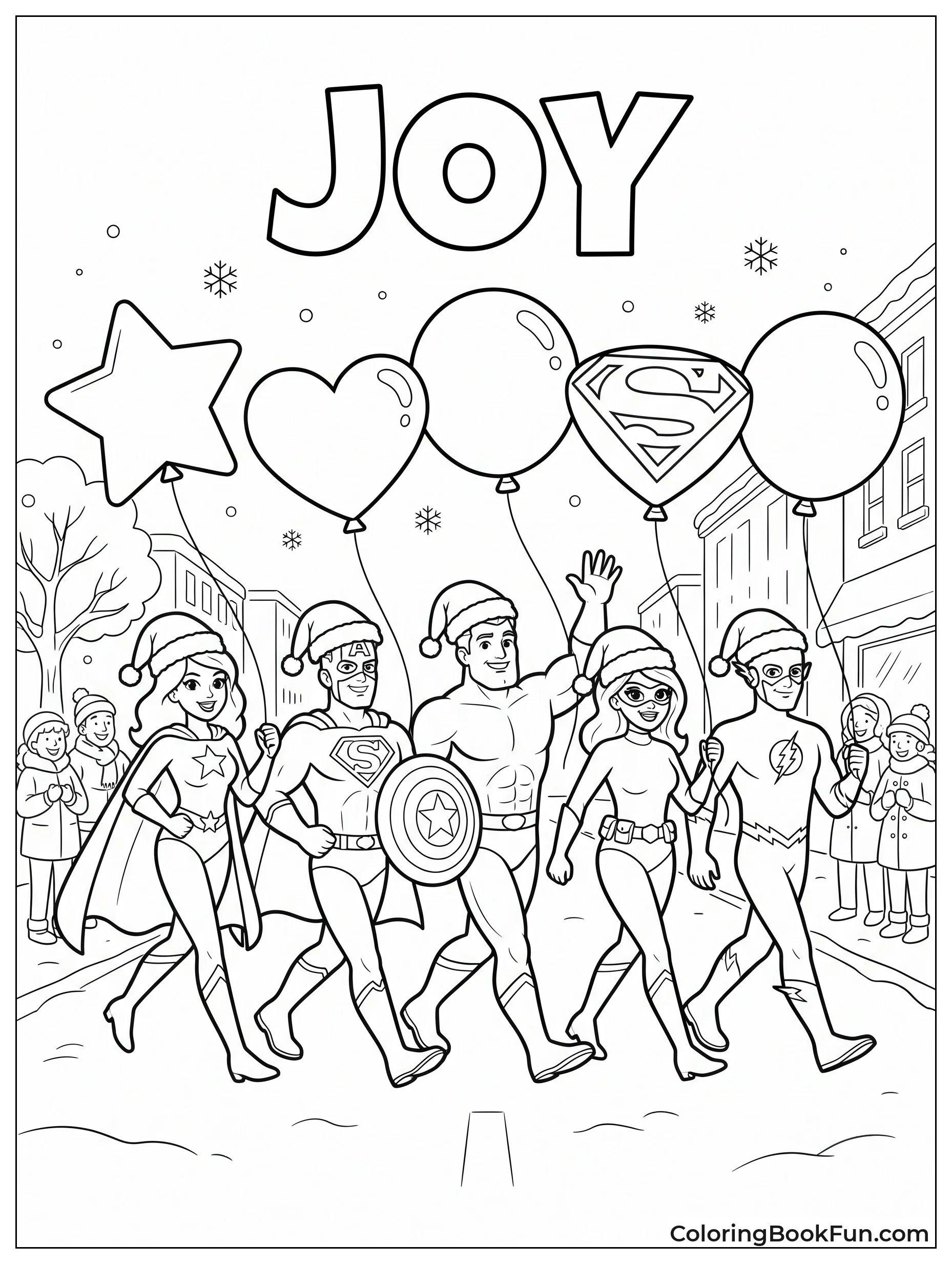 Heroes March in Winter Parade